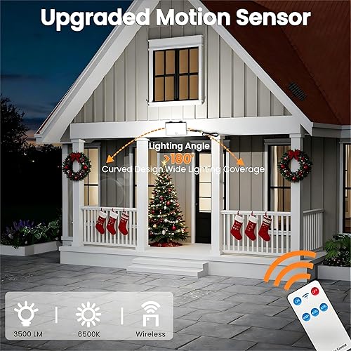 Miniatura 5 de Luz con sensor de movimiento para exteriores, con 3 modos, luces solares impermeables para exteriores desde el atardecer hasta el amanecer,