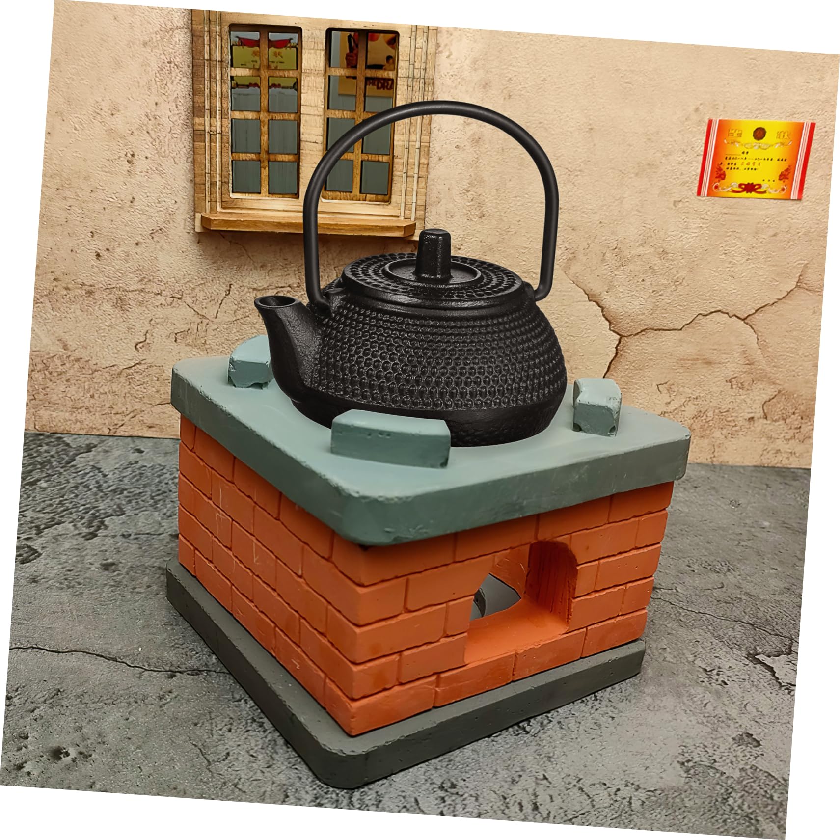 PRETYZOOM 12 Piezas De Tetera De Hierro Fundido Accesorio De Juego De Té Tetera Antigua De Porcelana De Cerámica Juguete Para Juego De Simulación Pequeña