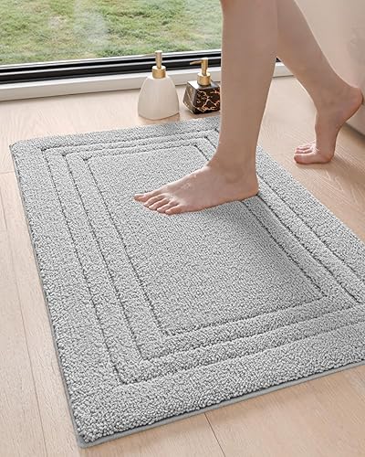 DEXI Alfombra de baño de 36 x 24 pulgadas, ultra suave y absorbente, tapete de baño para suelo de ducha, antideslizante, lavable, alfombra para