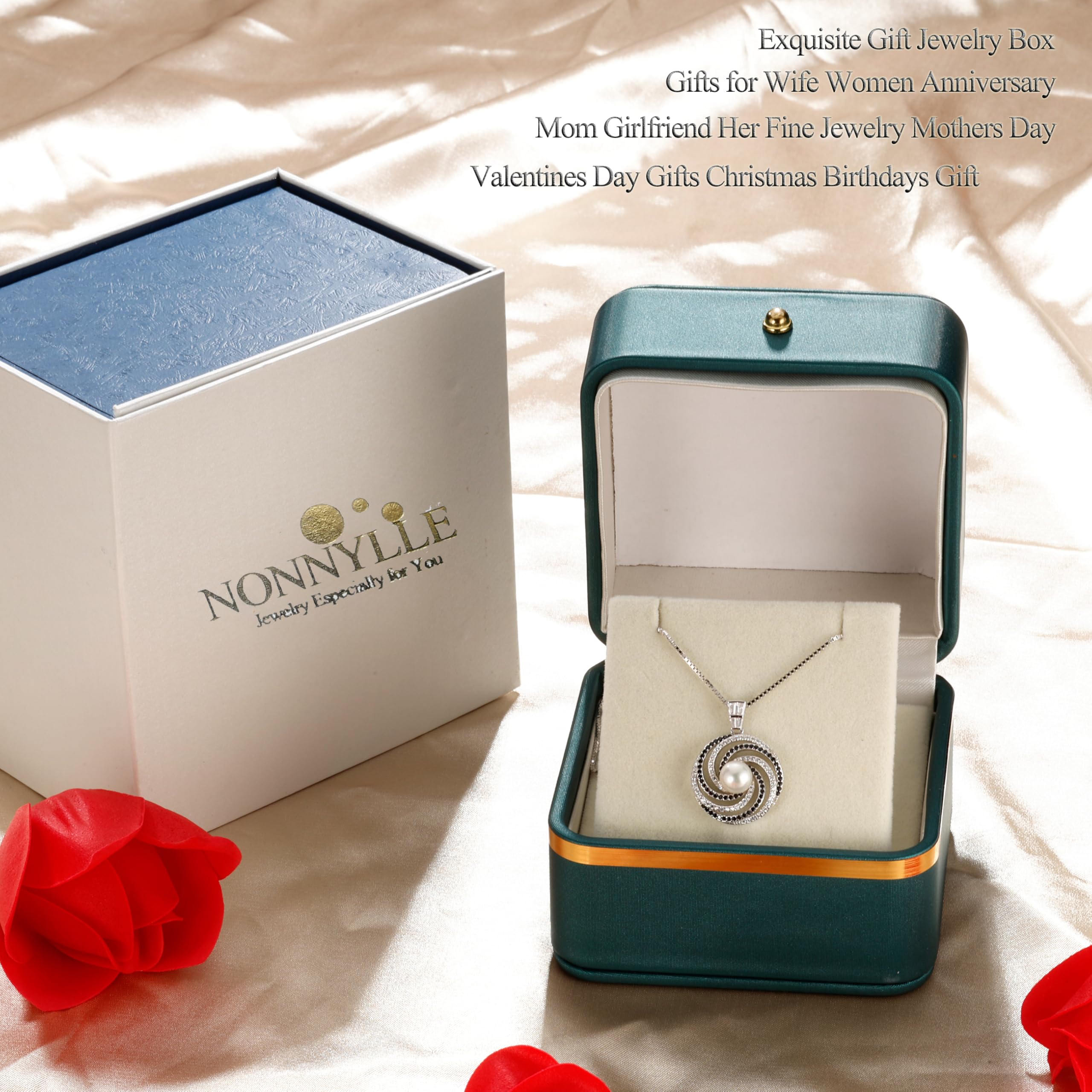 Perlenketten, Valentinstagsgeschenke für sie, Geschenke für Frauen, Ehefrauen, Geschenke für Paare, Geschenke für Mutter, Freundin, Geburtstagsgeschenk, Jahrestagsideen, Schmuck