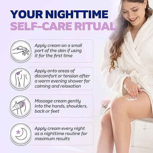 Miniatura 6 de DOODLE HOG Crema de magnesio aroma a lavanda, alivio calmante y relajación con caléndula, aloe vera, manteca de karité, crema tópica de magnesio