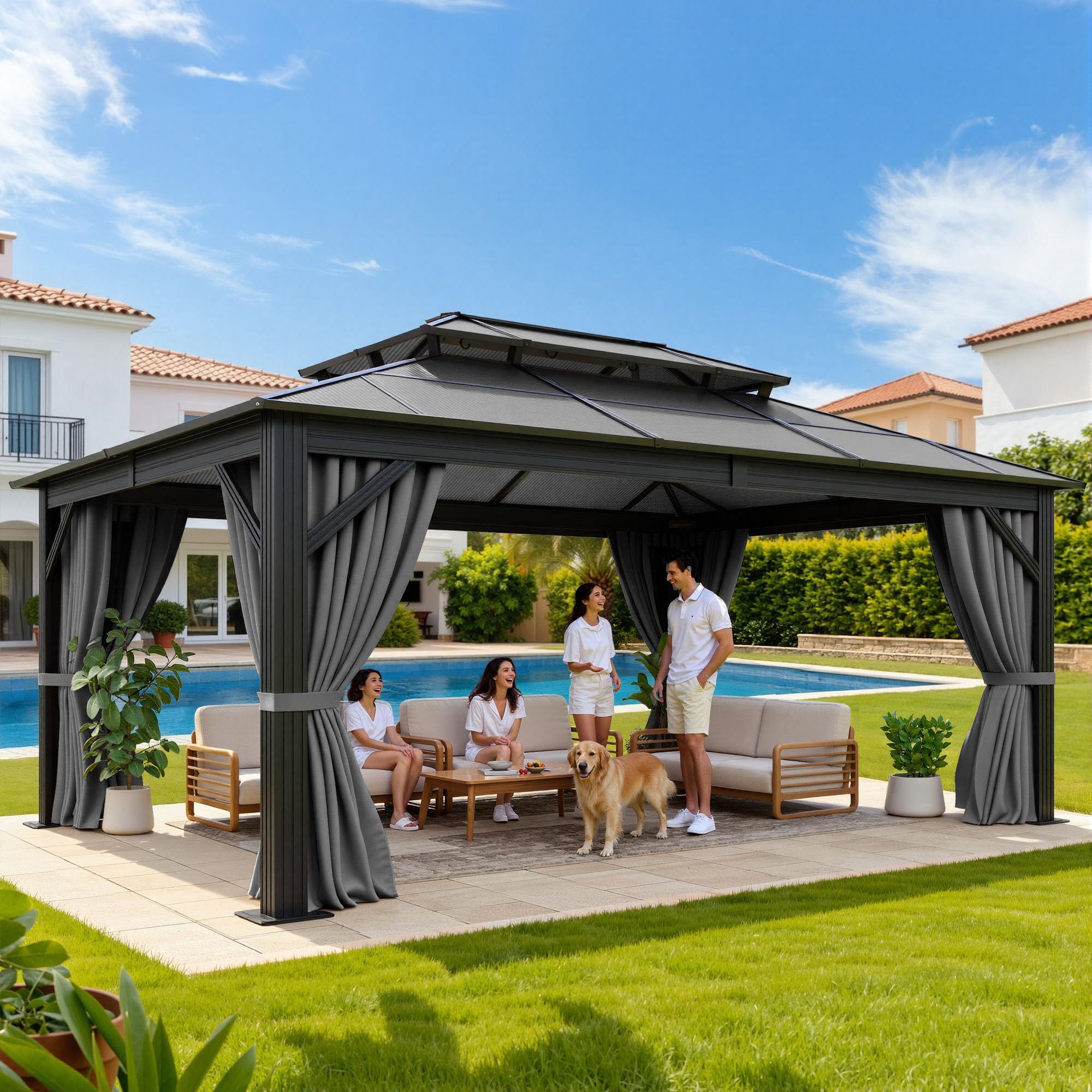 Photo 1 of YITAHOME 12x16FT Polycarbonate Gazebo