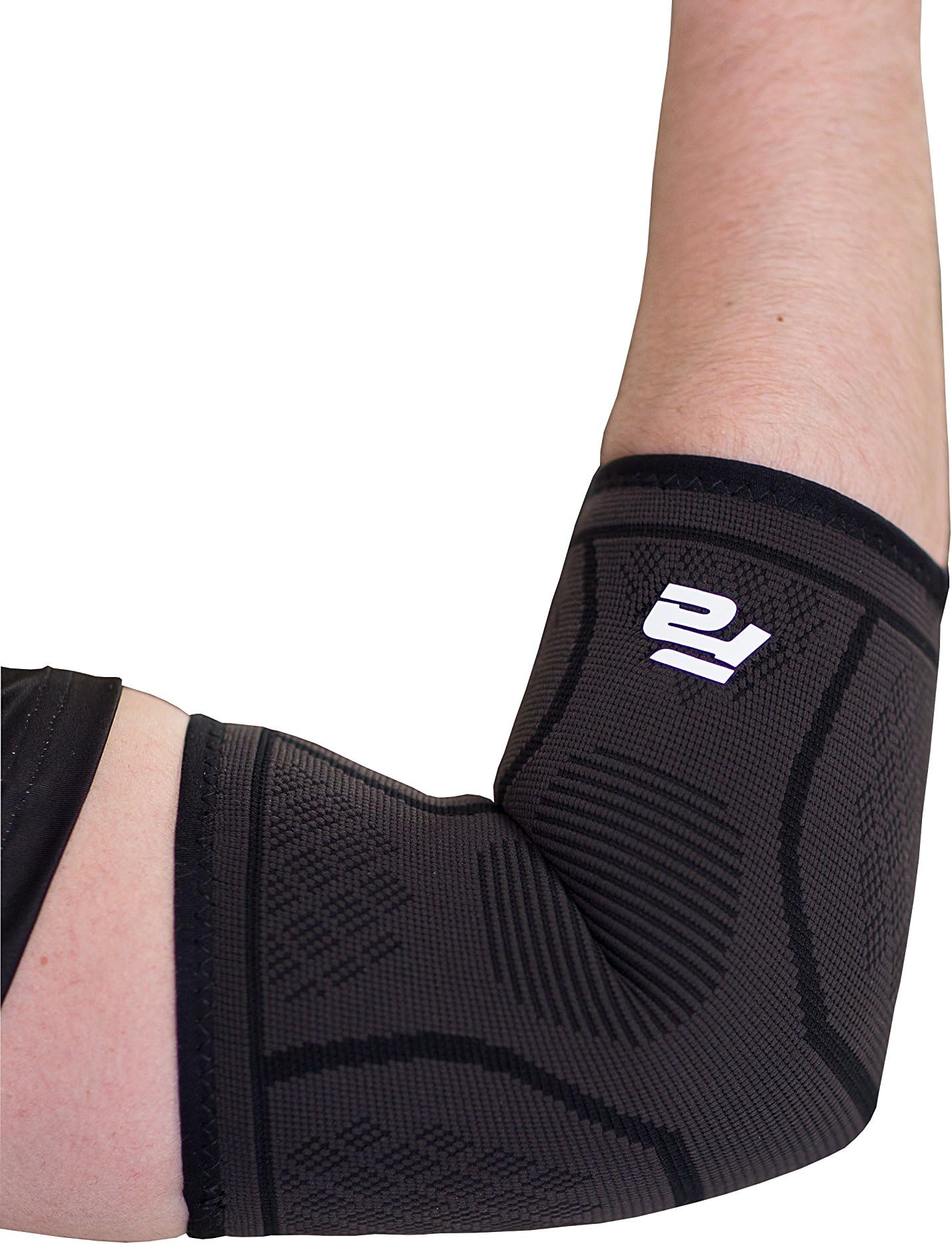 Fit Active Sports Compression Elbow Sleeve Support For Golf Elbow Tennis Elbow Tendonitis Treatment Bursitis Workouts Gym Recovery. Wear Anywhere Black Large