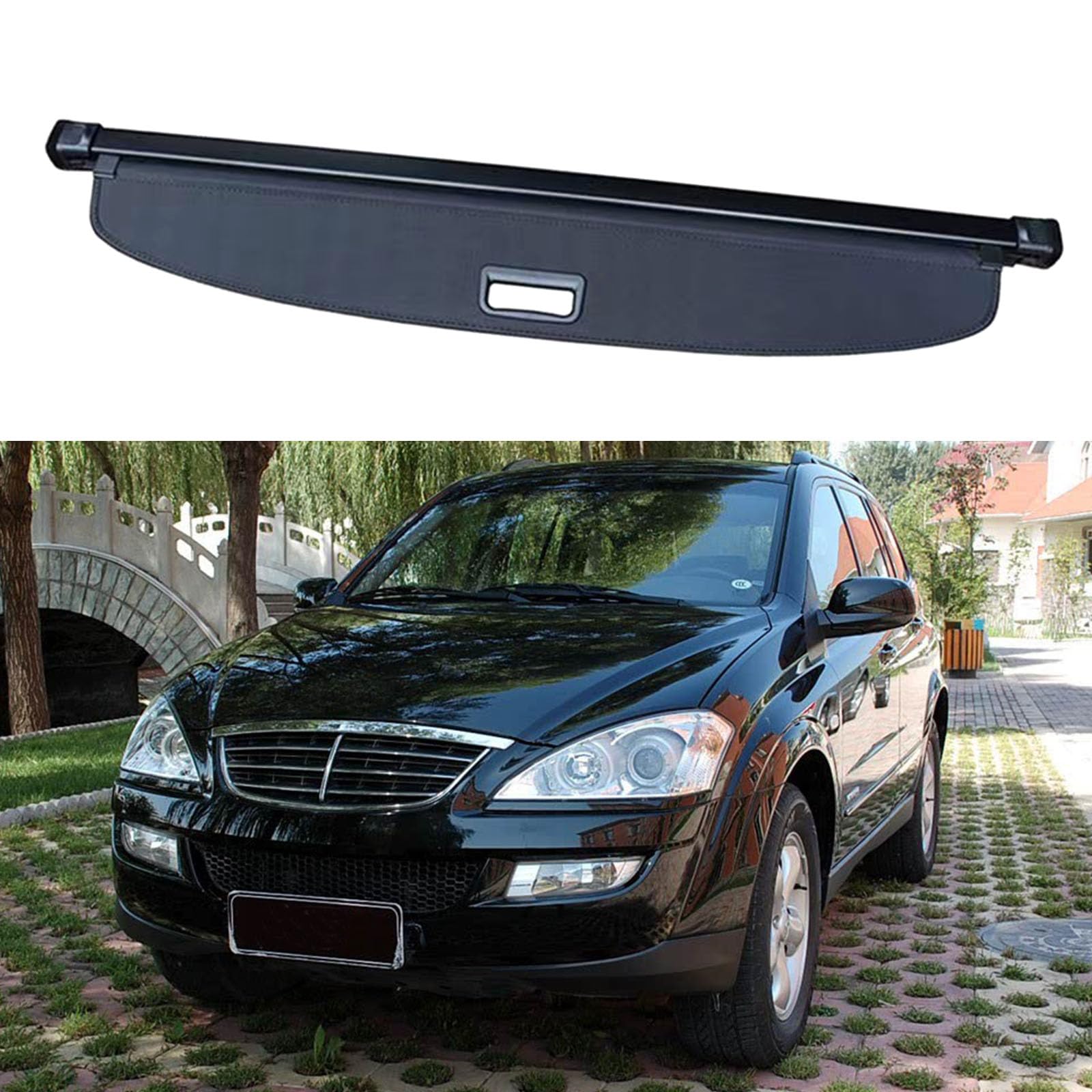 SXLGDW Car Retractable Rear Trunk Parcel Shelf,Compatible with SsangYong Kyron 2006-2016,Car parts