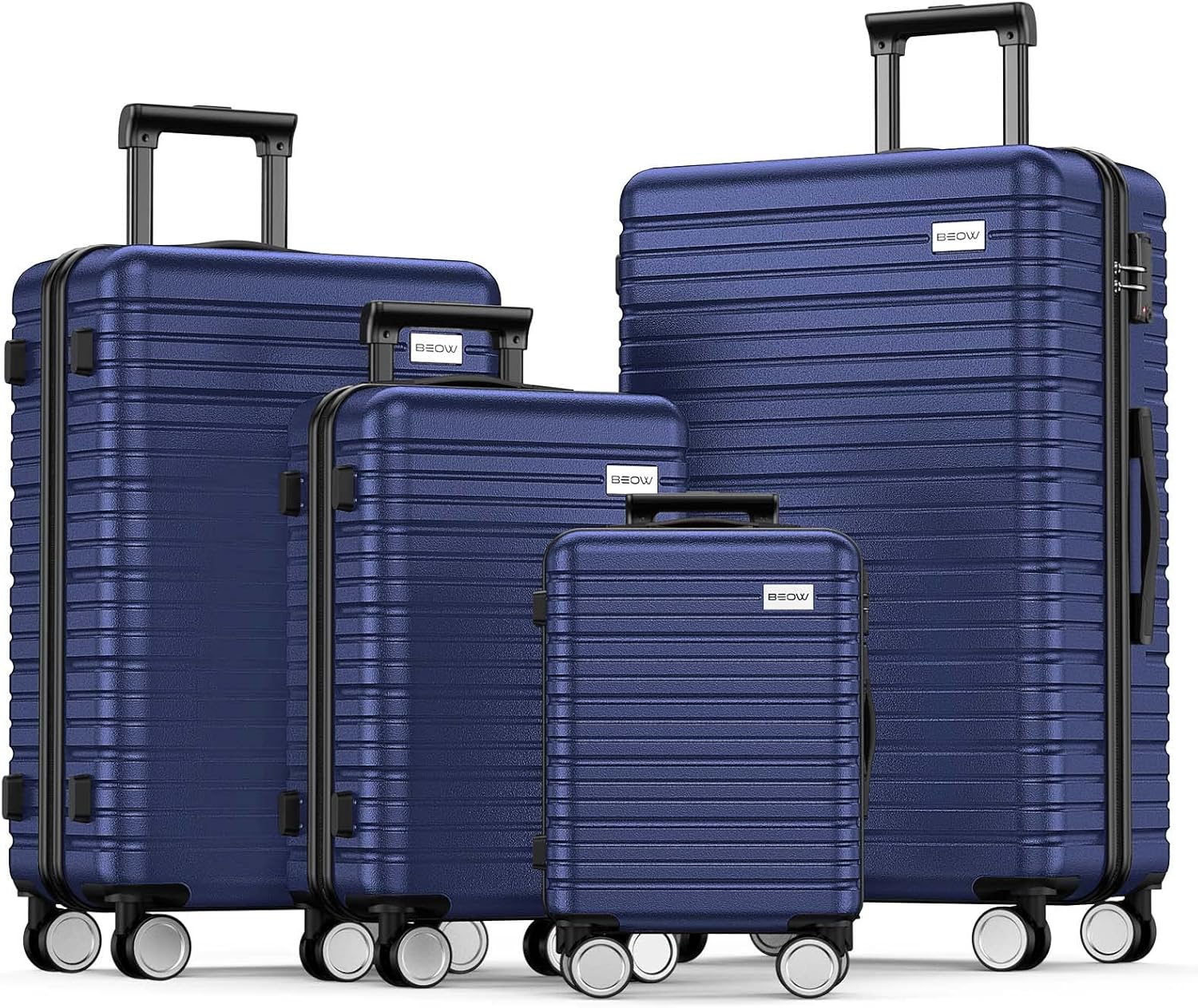 BEOW Luggage Sets 4 Piece Hardside Expandable Luggage Set