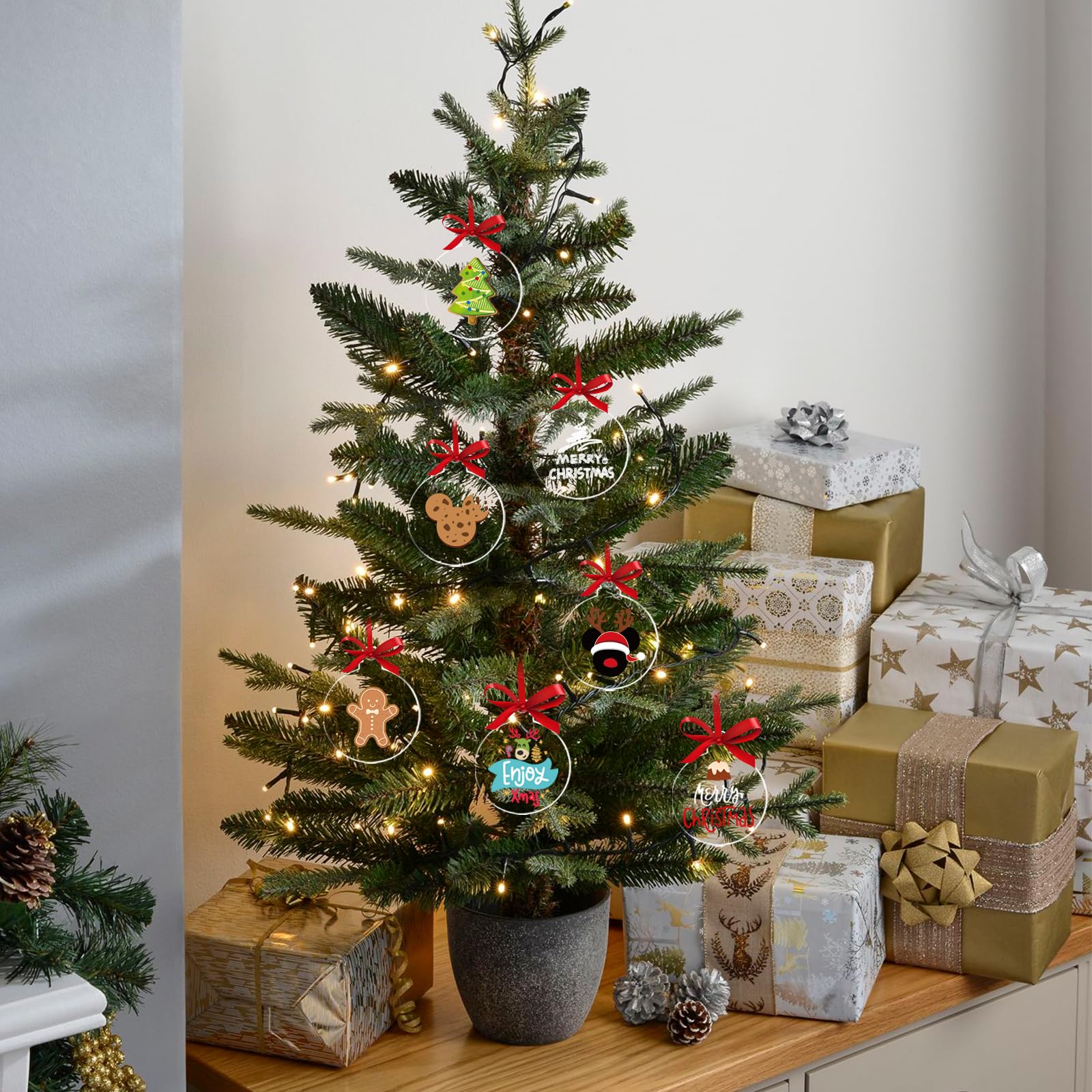 Amazon.co.jp: 100個パック クリスマスツリーオーナメント ブランク