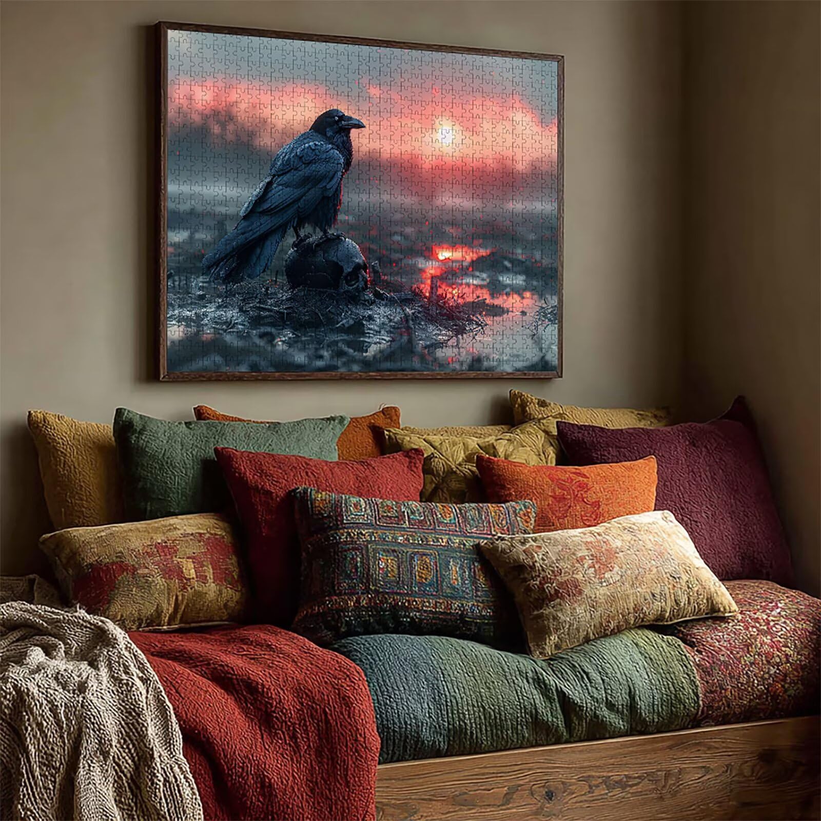 Drewniane puzzle z ptakami, 142 x 86 cm, zachód słońca, 4000 sztuk, dla dorosłych, z pudełkiem, łatwe do odróżnienia, edukacyjna wymagająca gra, letnia dekoracja, piękne prezenty, N-7571