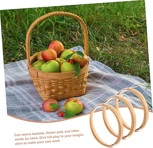 Miniatura 3 de NOLITOY 3 rollos de material de bambú Material de ratán Decoración de mano Silla Caña DIY Caña Correas de bambú Tiras de bambú Cesta de bricolaje