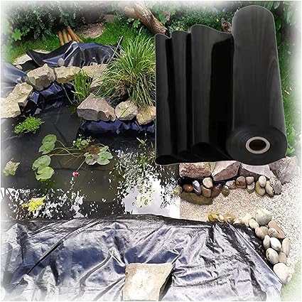 Image 8 Mil HDPE Fish Pond Liner,Flexible Pond Skins For Koi Ponds,Waterfall,Fountain And Bed Planter,Garden Pond Liners,Waterproof,5x16.5ft 9.9x9.9ft 13x20ft 16.5x23ft 20x26.2ft,Black ( Size : 10x15m/33ftx Image 8 Mil HDPE Fish Pond Liner,Flexible Pond Skins For Koi Ponds,Waterfall,Fountain And Bed Planter,Garden Pond Liners,Waterproof,5x16.5ft 9.9x9.9ft 13x20ft 16.5x23ft 20x26.2ft,Black ( Size : 10x15m/33ftx