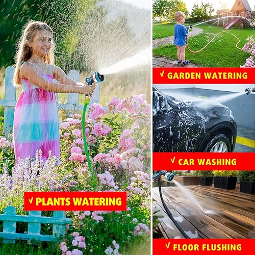 Miniatura 5 de Boquilla de manguera de jardín, boquilla rociadora de manguera de agua duradera de alta presión con 10 patrones para regar plantas, lavar autos,