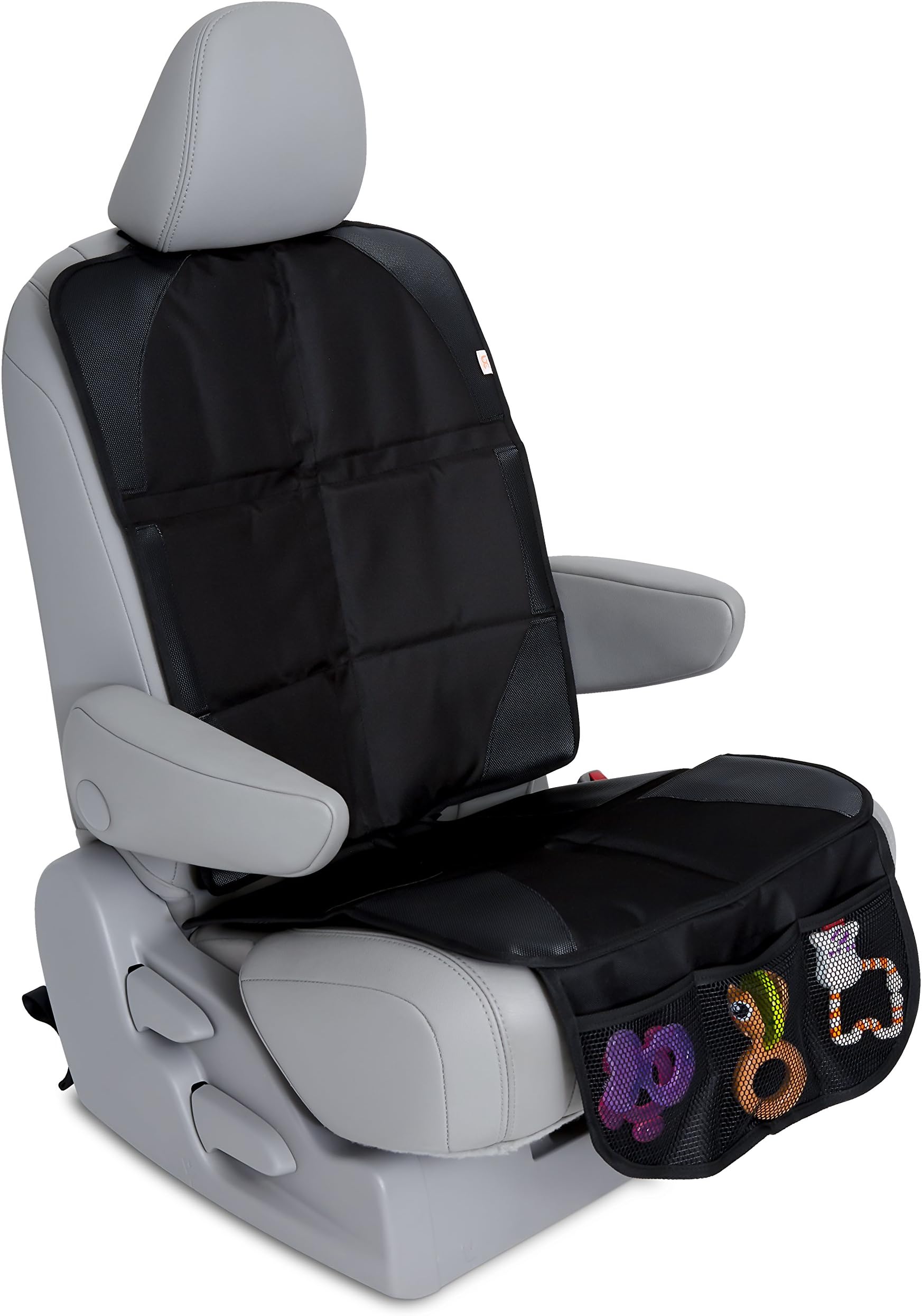 Car Seat Protector with Thickest Padding - Featuring XL Size (Best Coverage Available), Durable, Waterproof 600D Fabric, PVC Leather Reinforced Corners & 2 Large...