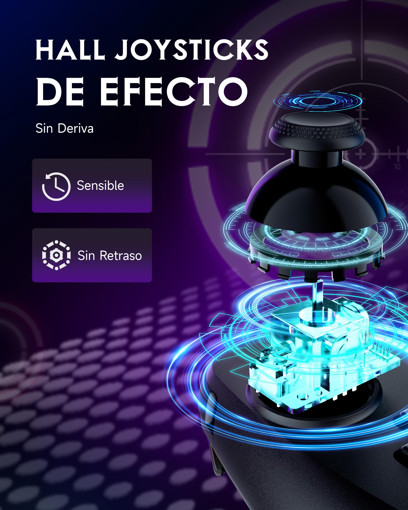 EasySMX M10 Mobile Controller di Gioco per iOS iPhone - Esclude 15 Series - Controller per Smartphone - Controller di Gioco Mobile con Joystick/Trigger Hall - Plug And Play