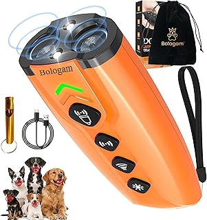 Dog Bark Deterrent Device,Ultrasonic Anti Barking Device,23ft|7modes|Flashlight|Beep,Safe Humane Portable Rechargeable Training Tool For Correcting Behaviors Own Dog/Managing Neighbor'S Barking Dogs