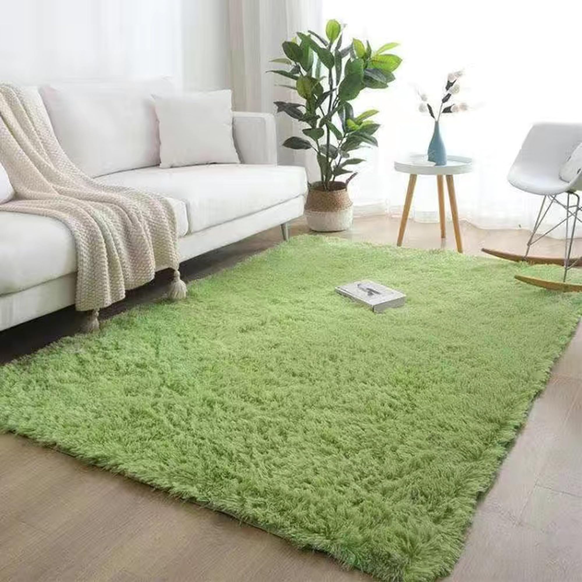 Tapis à poils longs qui ne perd pas ses poils et lavable pour le salon