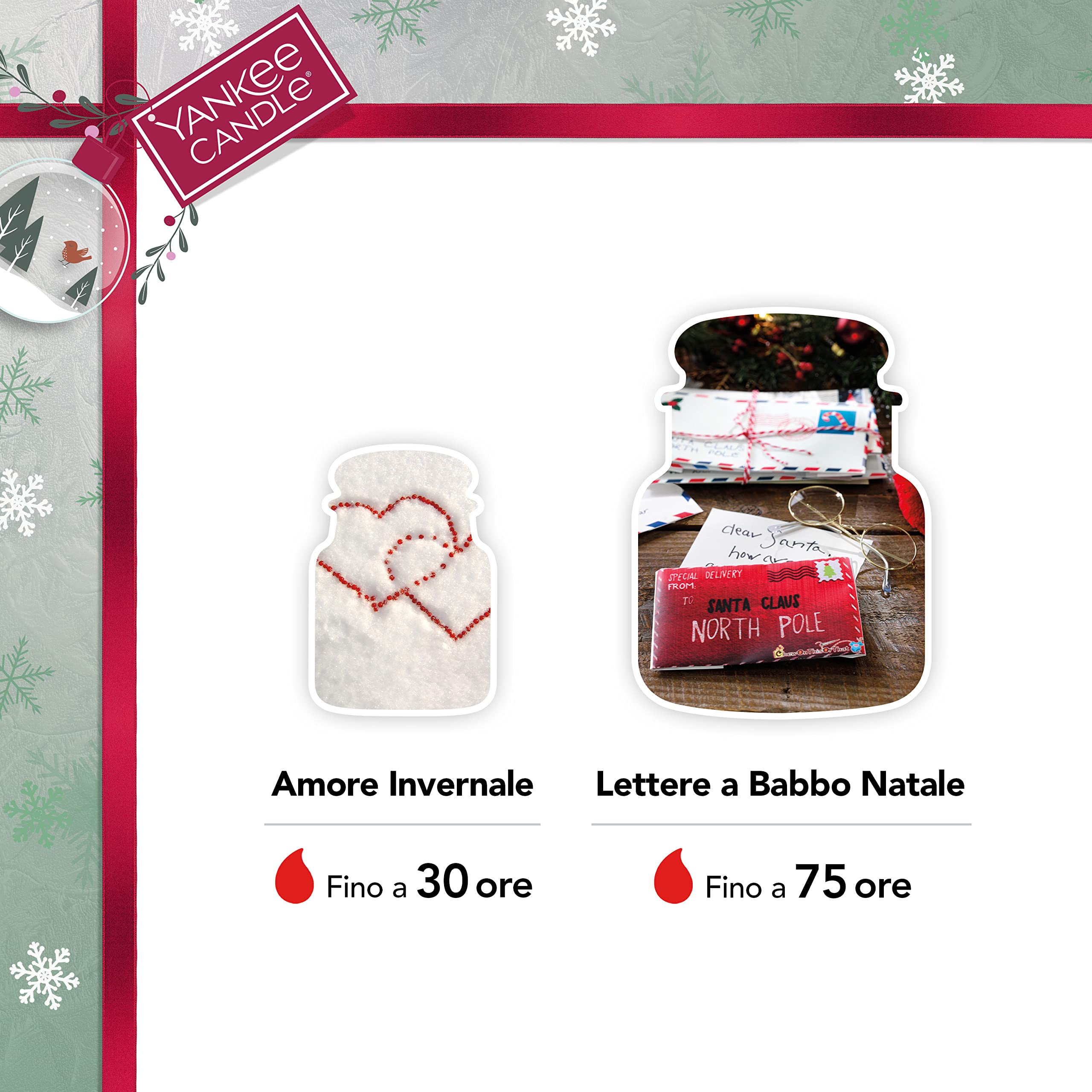 Yankee Candle coffret cadeau, 8 bougies parfumées, photophore pour votive, taille-mèches et couvercle pour bougie Illuma-Lid, Coffret de 11 bougies de Noël