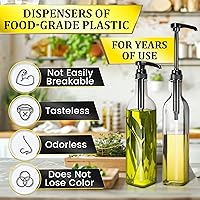 Vista 4 de Juego de 4 dispensadores de jarabe de café, bombas de jarabe para cafetería, botellas de 25.4 fl oz con tubo ajustable de plástico de grado