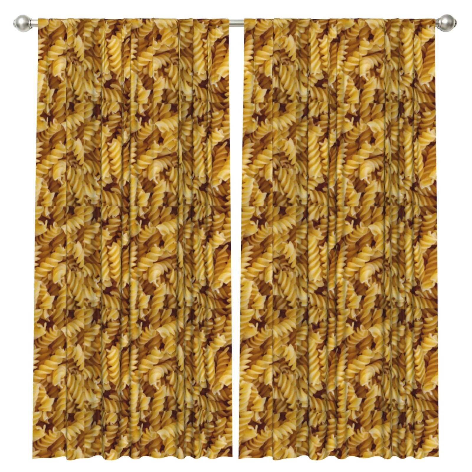InOmak Pasta, 2 Panels Window Curtains 52 x 84 Inch Blackout Curtains for Living Room Bedroom