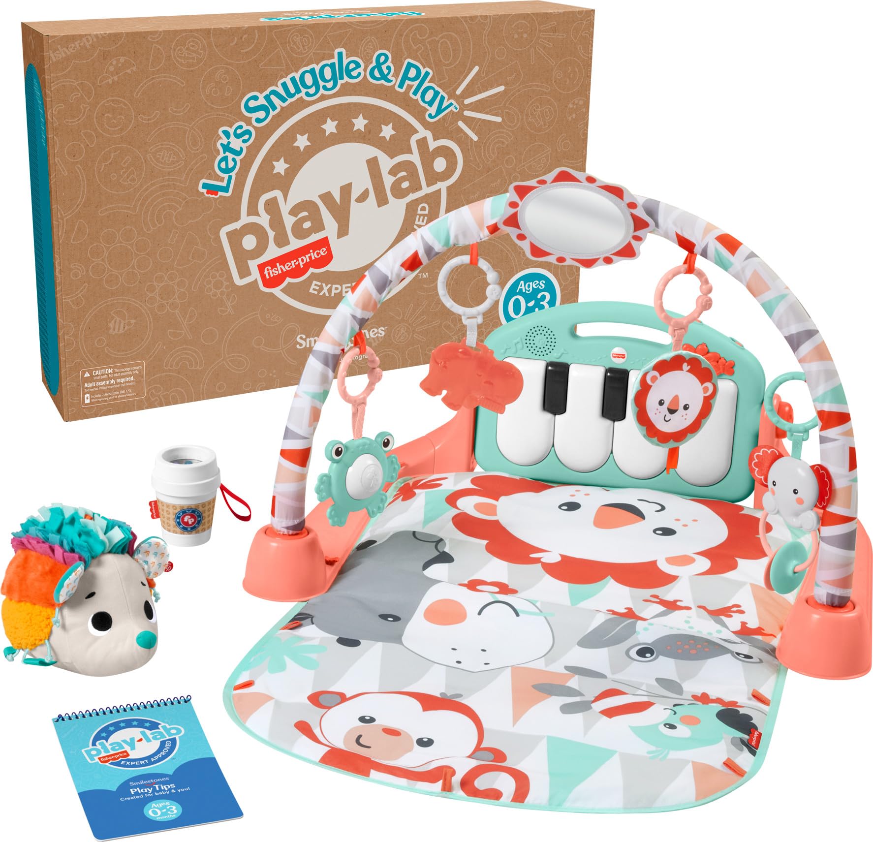 Fisher-Price Newborn Baby Kit Let’s Snuggle & Play Gift Set, Developmental Toys with Activity Guide for Infants from Birth+