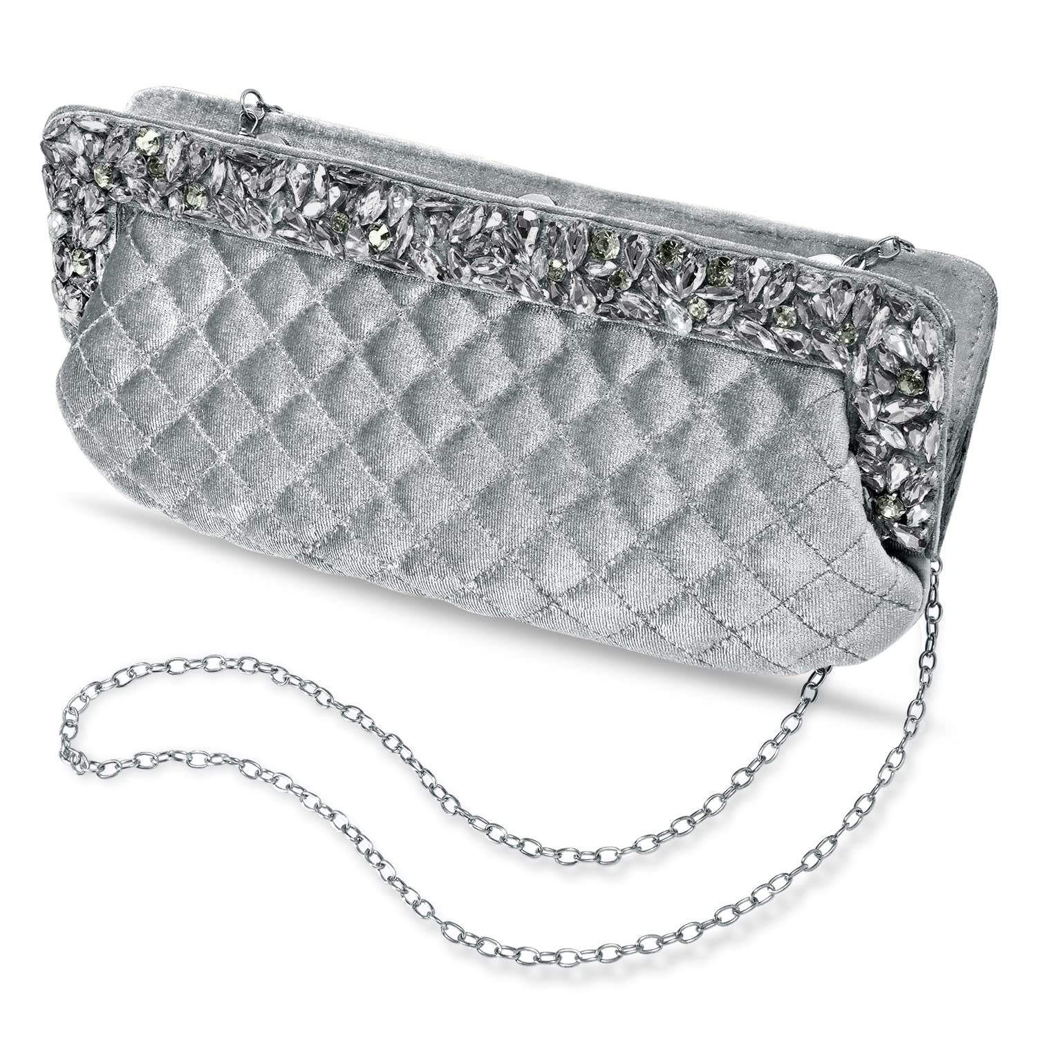 Peora Grey Clutch Purses for Women Handmade Evening Sling Handbags Stylish Bridal Fashion Clutch Bag Gift for Girls (C08GRY) (B0BQ4ZN1J5) Amazon Price History, Amazon Price Tracker