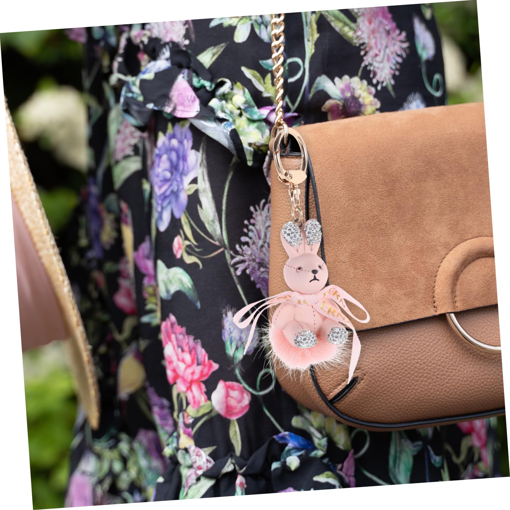 GALPADA 4piezas Llaveros De Conejo Pompón Colgante Decorativo De Conejo Adorable Para Claves y Accesorios De Bolsos Para Amantes De Animales