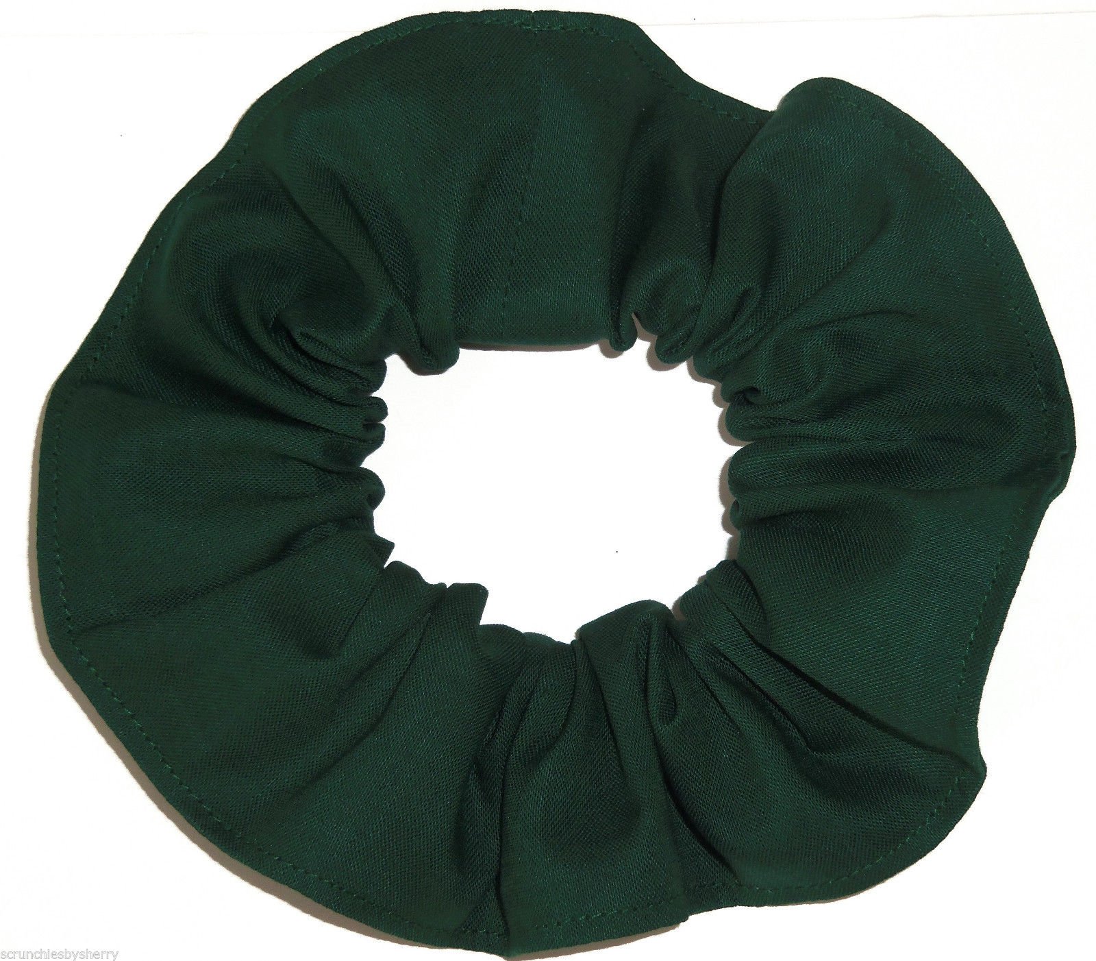 ForestGreen Cotton Fabric Hair Scrunchie Handmade by Scrunchies by Sherry
