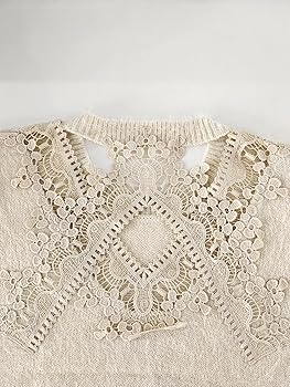 Amazon.com: Sexy Oversized Lace Sweaters for Women, Trendy