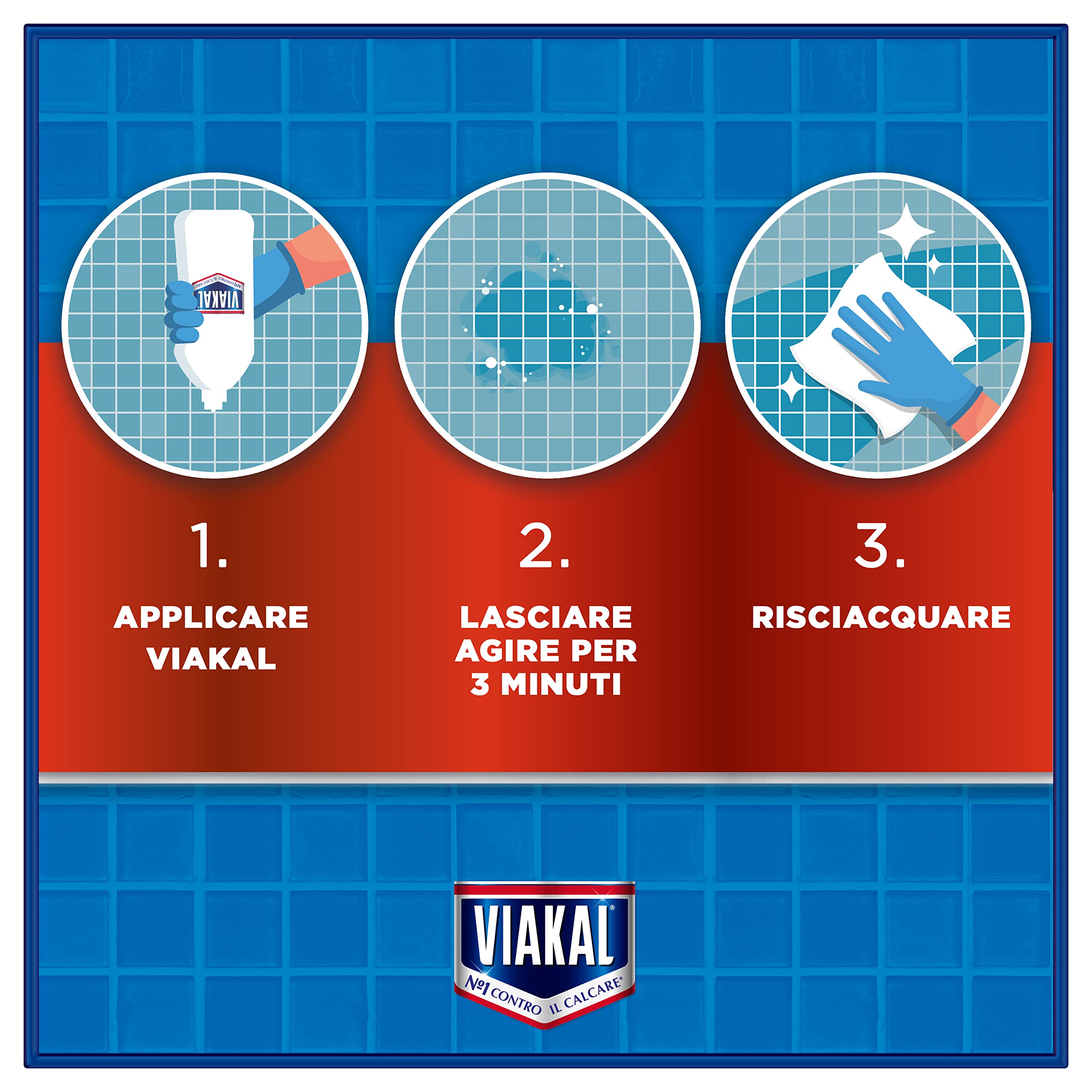 Viakal Anticalcare Detersivo Liquido Classico, 10 x 470 ml, Con Tecnologia Anti-goccia, Il Numero Uno Per Il Tuo Bagno Contro Il Calcare E Le Macchie D'Acqua