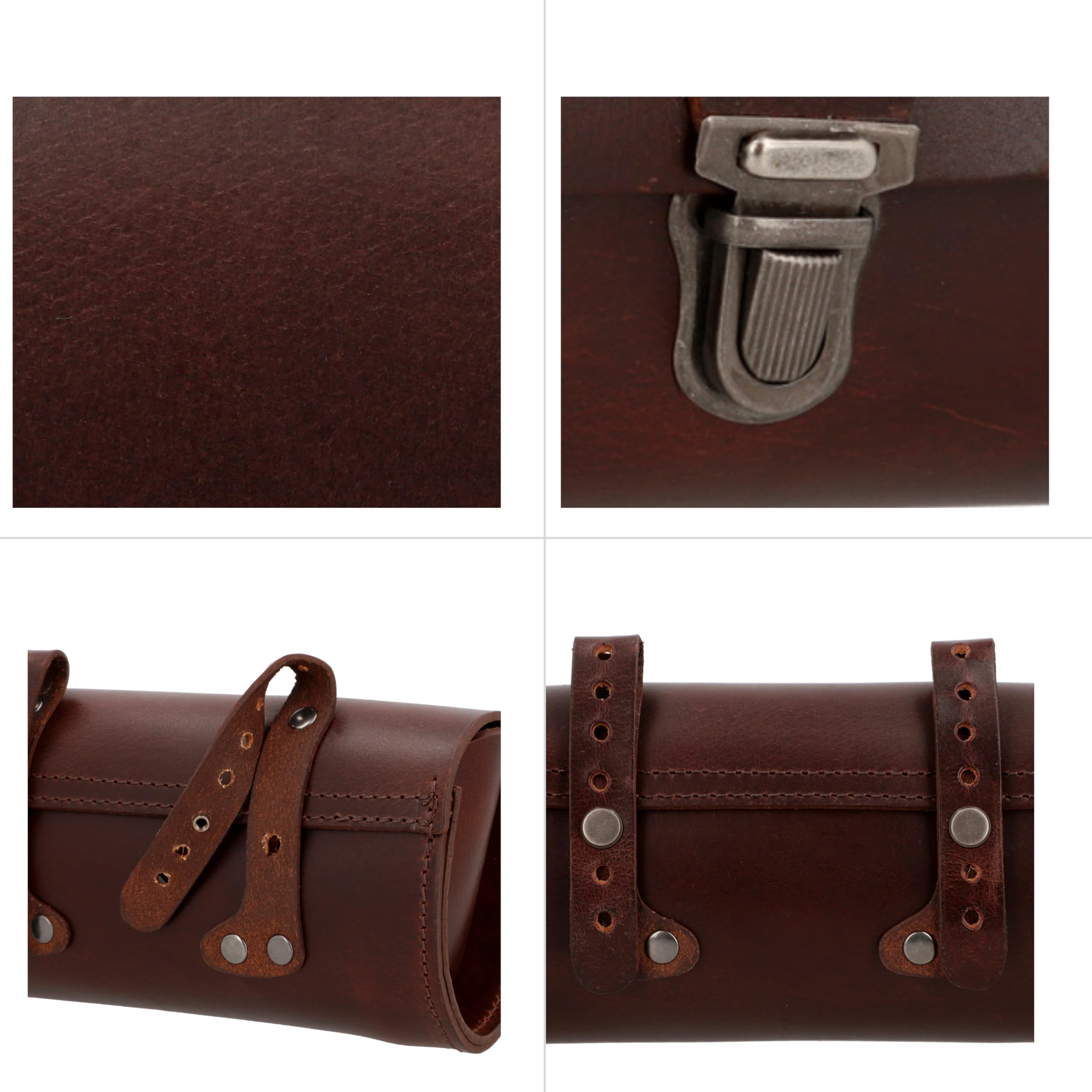 Gusti borsa da bici in pelle - Raymond P. Borsa da sella vintage per selle Brooks antifurto Marrone