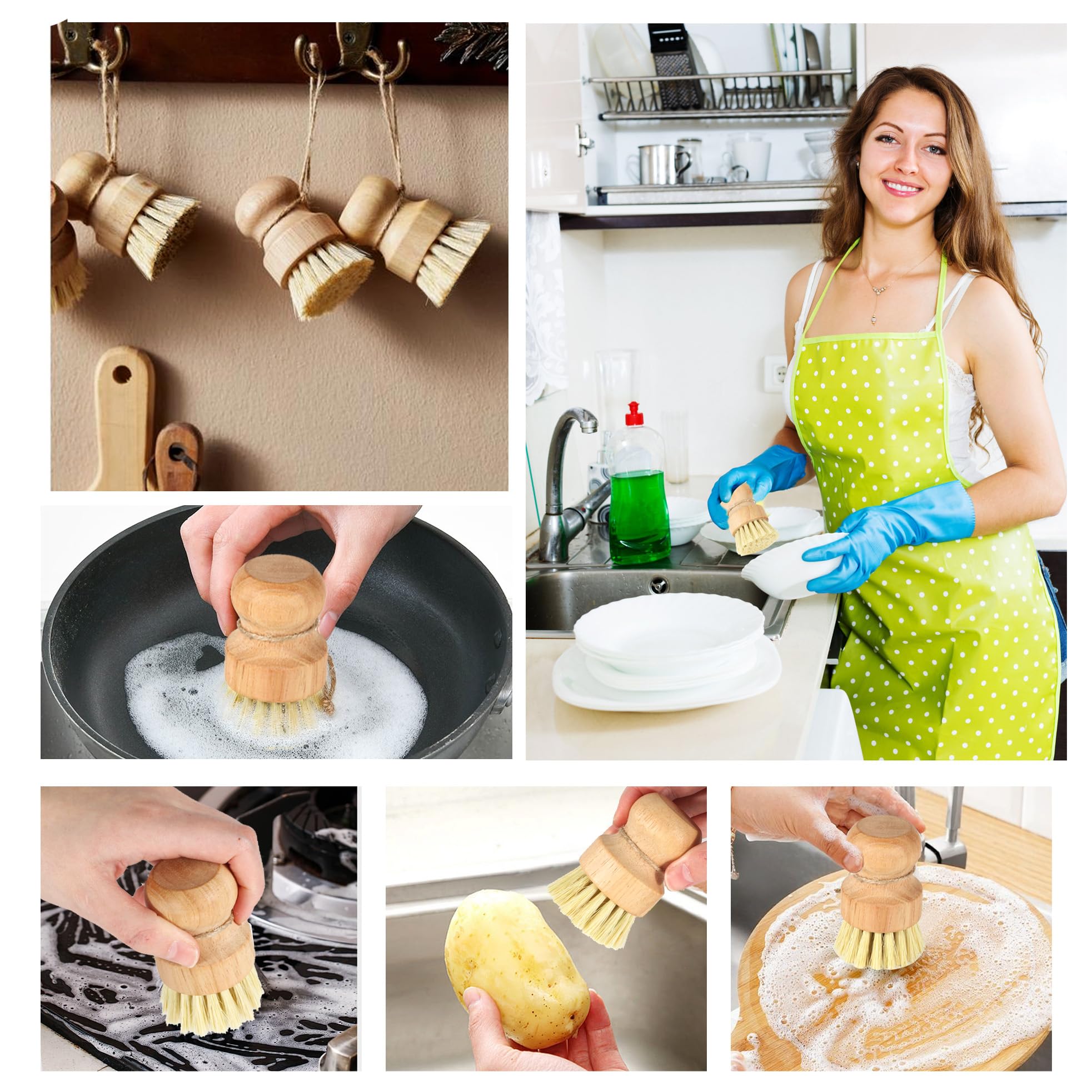 Lot de 2 Brosses à Champignons pour Légumes et Vaisselle
