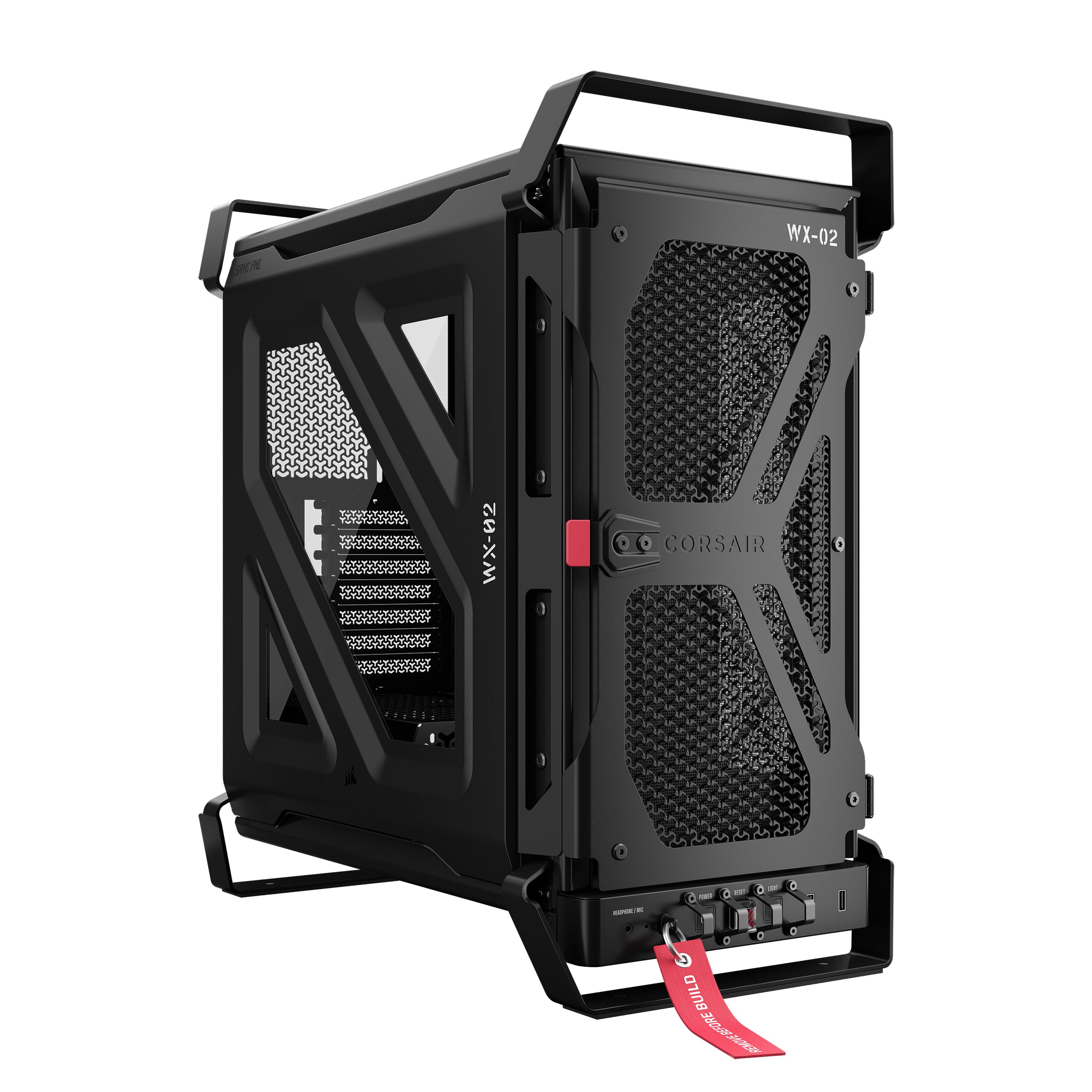 CORSAIR Warthog Airflow Mid-Tower Case – Thick Steel Construction – High-Airflow Performance – InfiniRail Fan Mounting System – Fits Multiple 360mm Radiators – Reverse Motherboard Support – Black-image-0