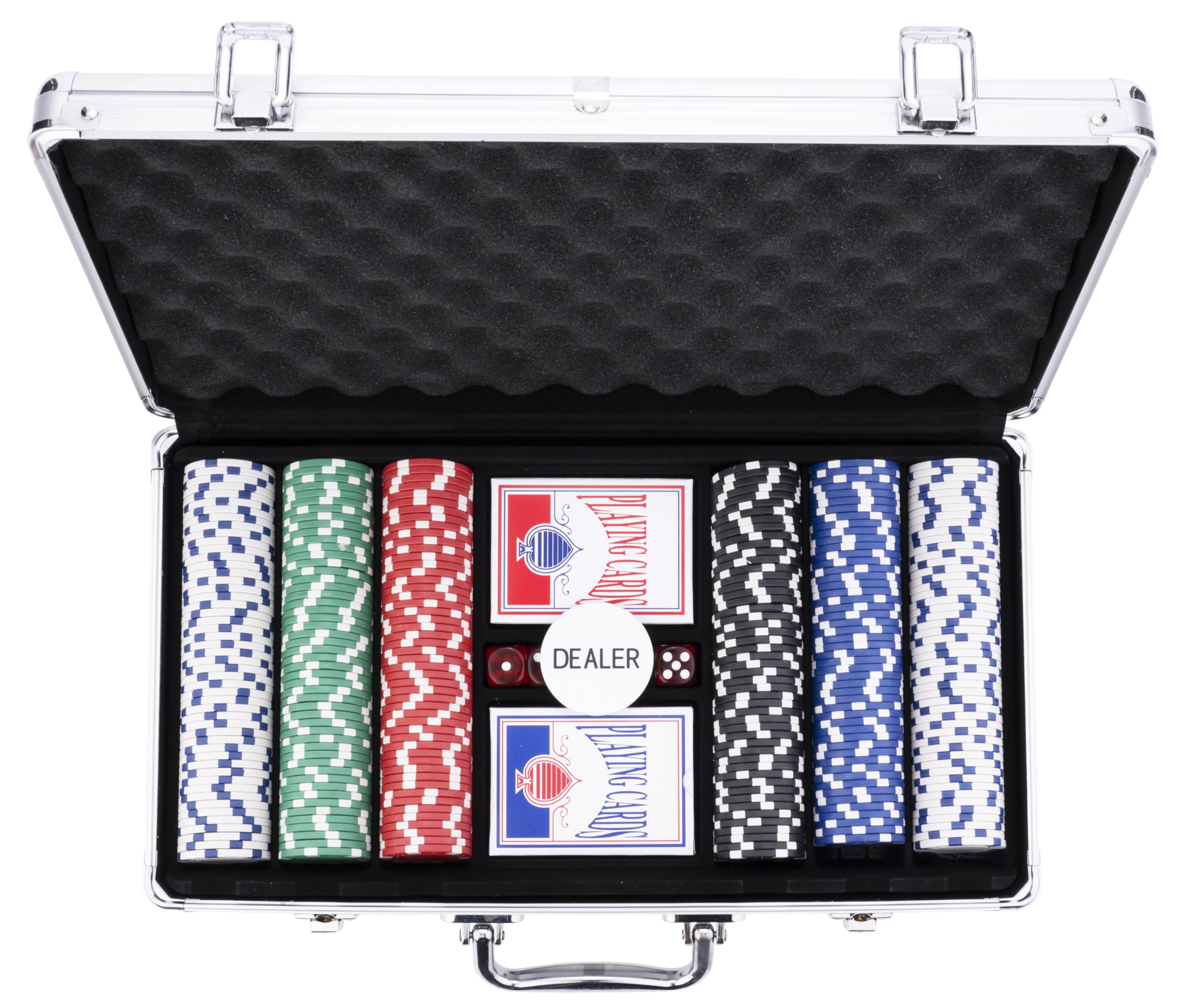 Set Poker Completo Engelhart - Con 200 Gettoni, 2 Mazzi Di Carte, Tappetino E Accessori - Scatola In Metallo