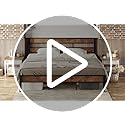 LIKIMIO King Bed Frame and Headboard, Easy Assembly, Noise-Free, No Box Spring Needed, Heavy Strong Metal Support Frames, Vintage Brown
