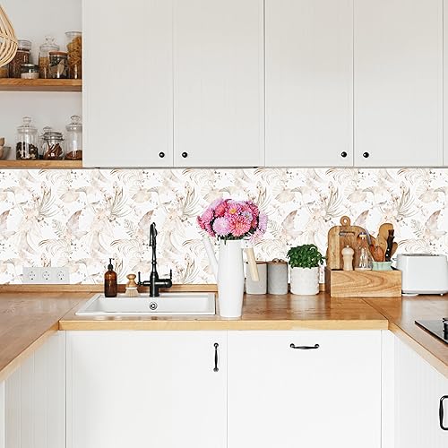 Miniatura 9 de Blooming Wall Papel tapiz de pared con diseño de hojas de loto azul y gris con acuarela, 14.5 pies cuadradosrollo