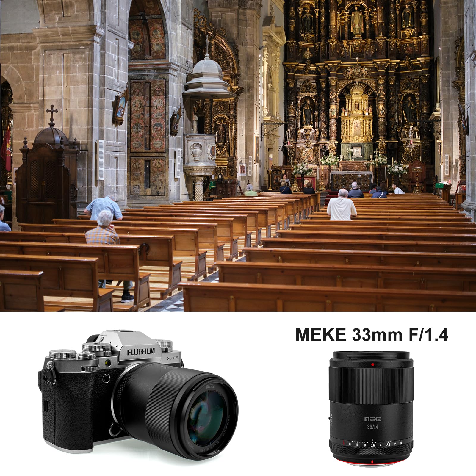 Meike 33 mm F1.4 grandangolare APS-C telaio AF STM (motore passo-passo), obiettivo auto focale fissa per fotocamere Fujifilm X Mount mirrorless XT2 XT4 XT5 XT10 XT20 XT30 XT50 X-A2 X30 X70 X-S10
