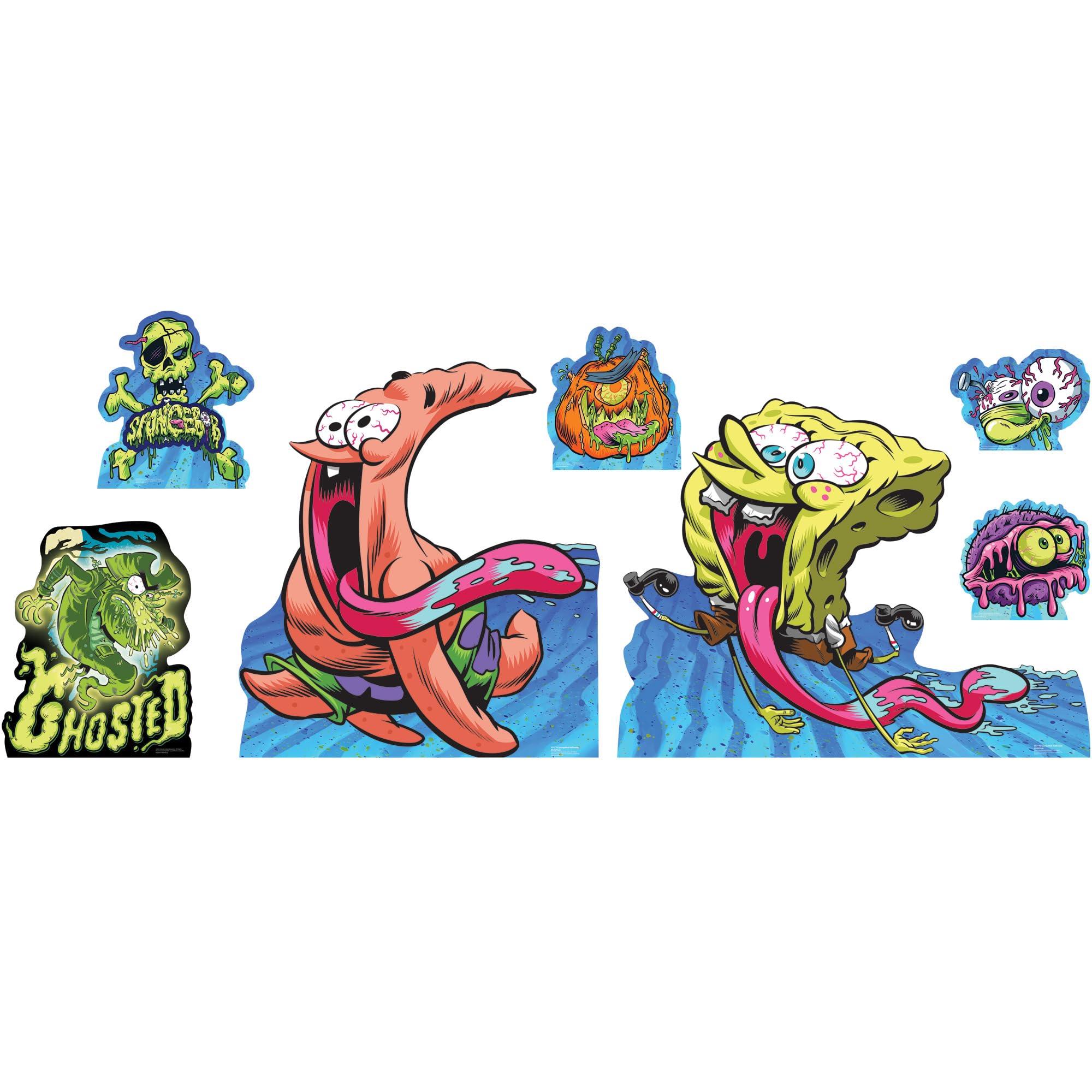 Star Cutouts SC4770 SpongeBob Halloween Multi Pack 63cm Cutouts – Official Seasonal Decorations for Kids Parties & Trick or Treat Displays