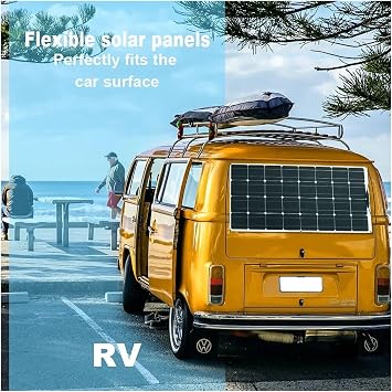 Solar Panel 12V Flexible Solar Panel 600W 100W 200W 300W 400W 500W Bendable Waterproof Monocrystalline Best Solar Panel For RV Boat High-efficiency Solar Panel(Color:100w Solar Panel)