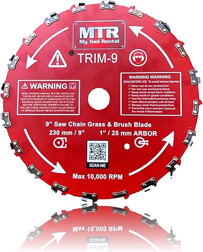 Miniatura 7 de MTR Cuchillas cortadoras de cepillo de dientes de cadena de sierra, hoja circular, cortador de malezas, 10,000 rpm, cortadora de cepillo de hierba