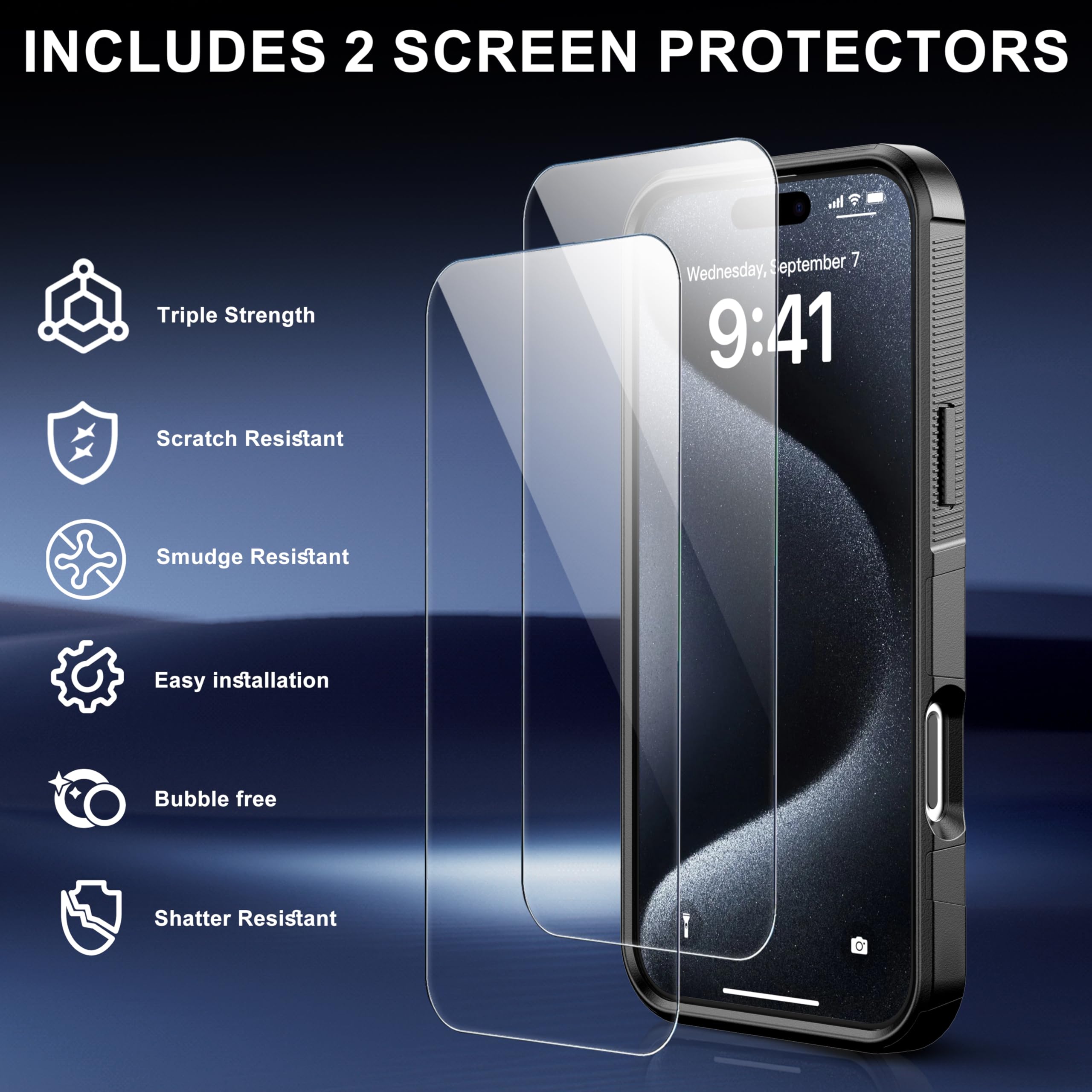 for iPhone 16 Case [Shockproof] [Dropproof] [Heavy Duty Protection] [Pocket-Friendly] Slim & Tough Non-Slip Protective Phone Cover for iPhone16 6.1inch, Black