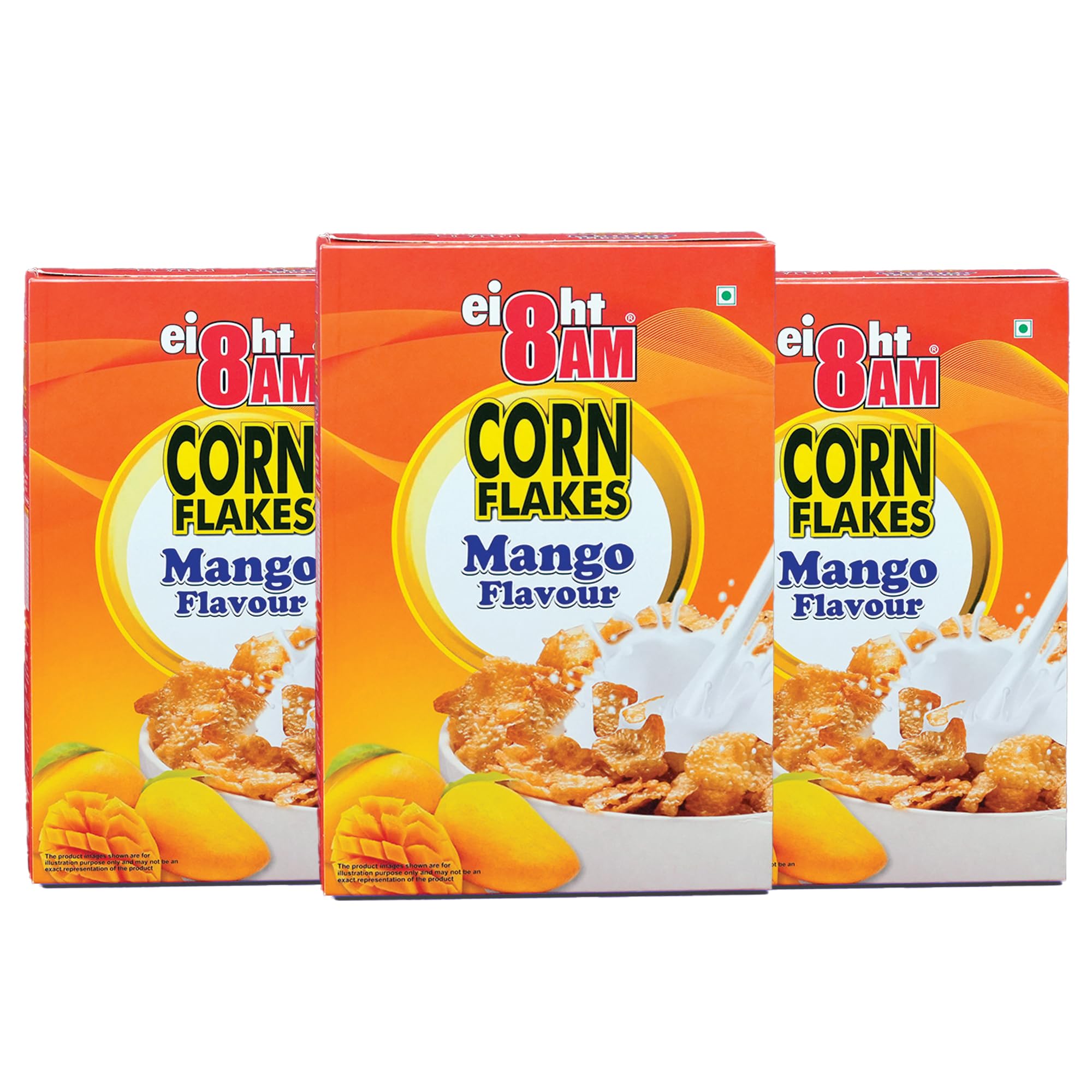 8AM Corn Flakes Mango 300g (Pack of 3), Golden Corns & Mango, No Cholesterol, Trans Fat, Artificial Additives, Iron & Calcium, Crunchy & Nutritious Whole Grain Breakfast Cereal (B0BFJDL3TH) Amazon Price History, Amazon Price Tracker