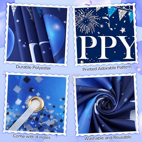 Miniatura 6 de Letrero grande de feliz jubilación azul marino plateado con 18 globos de jubilación para hombres y mujeres, fiesta de jubilación, cabina de fotos,