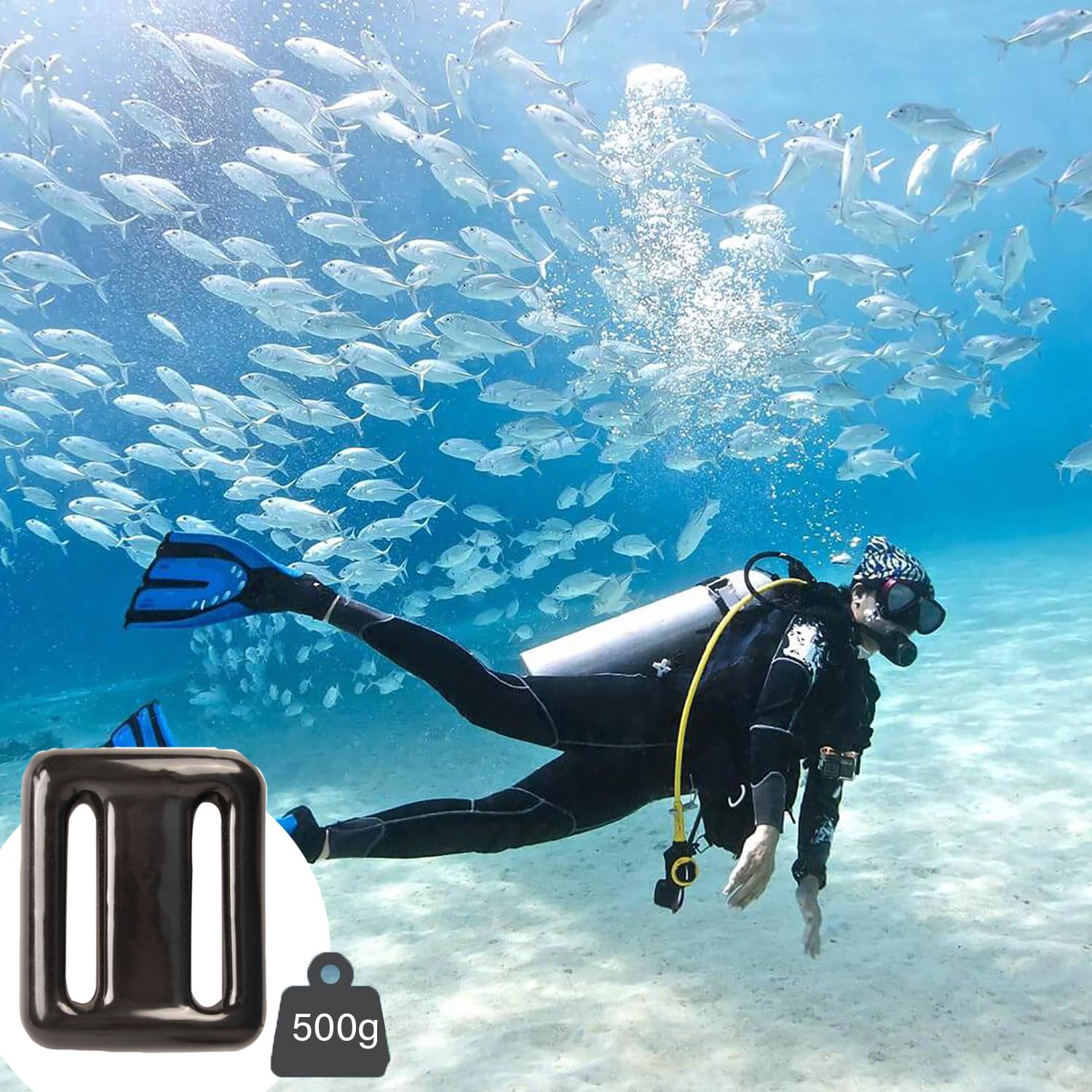 4 Piezas Pesos de Buceo,Plomos Recubiertos,para Buceo Libre, Pesca Submarina,500g
