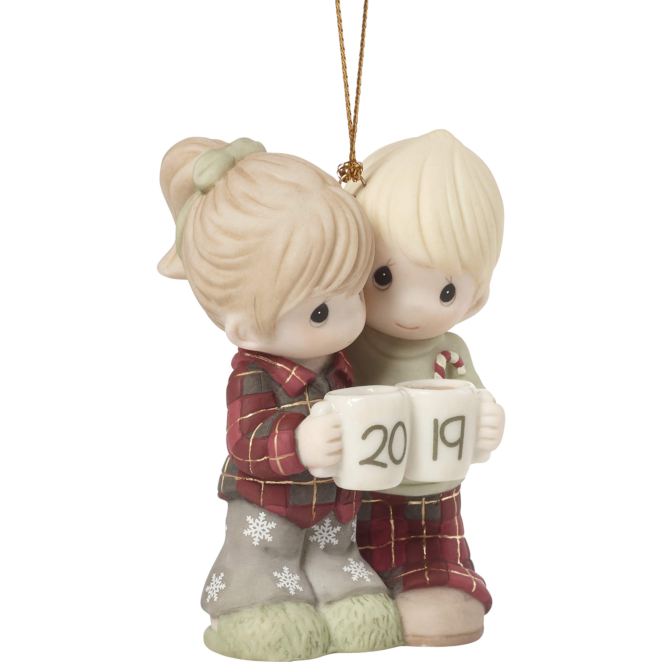 Precious Moments Statuetta In Porcellana Prima Natale 2019 Per Bambina, Ornamento 190505 - 2