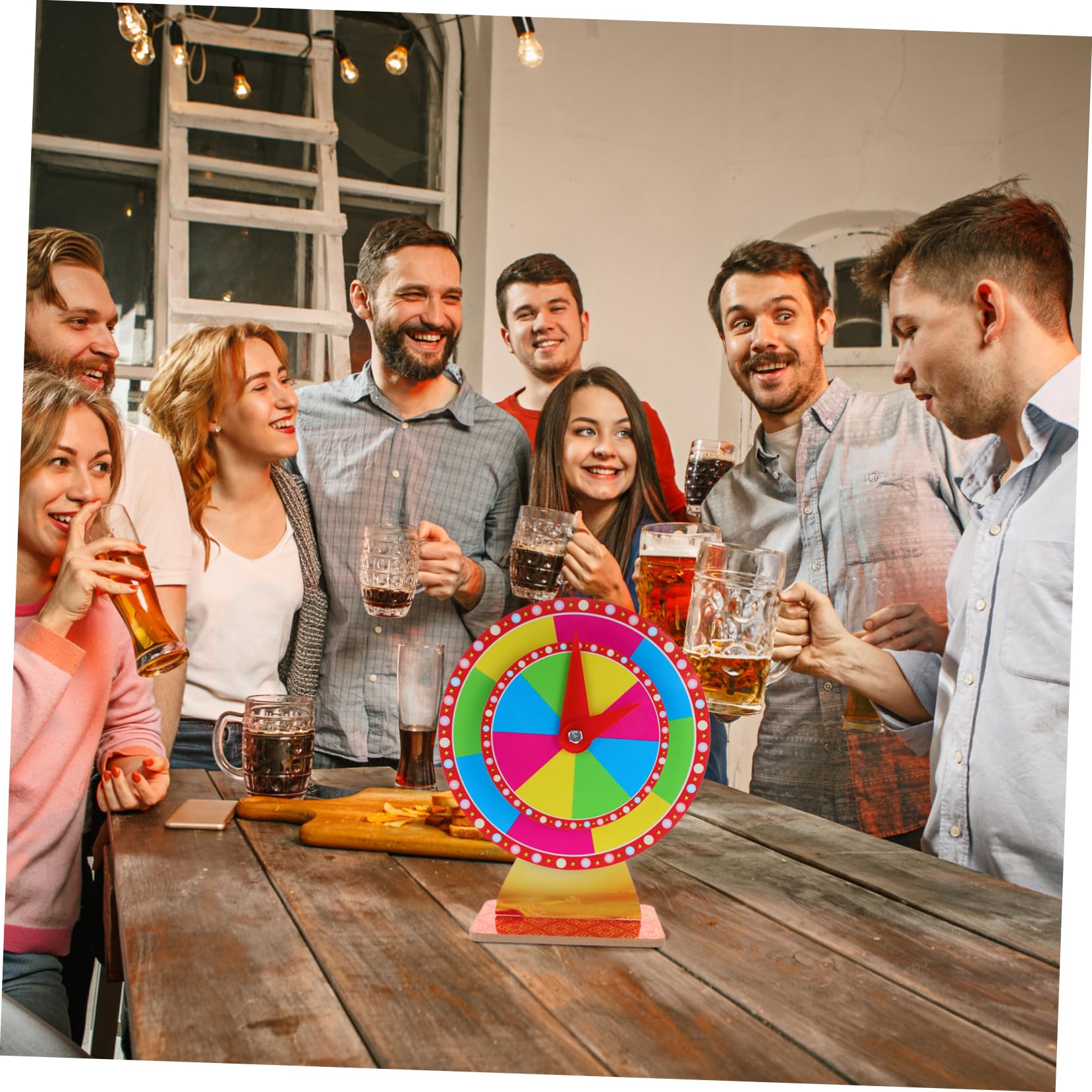 Yardwe Ruota Gioco Girevole Premi Gioco della Lotteria e Giradischi da Te per FESTIVITÀ e Eventi Accessorio per Giochi da Tavolo