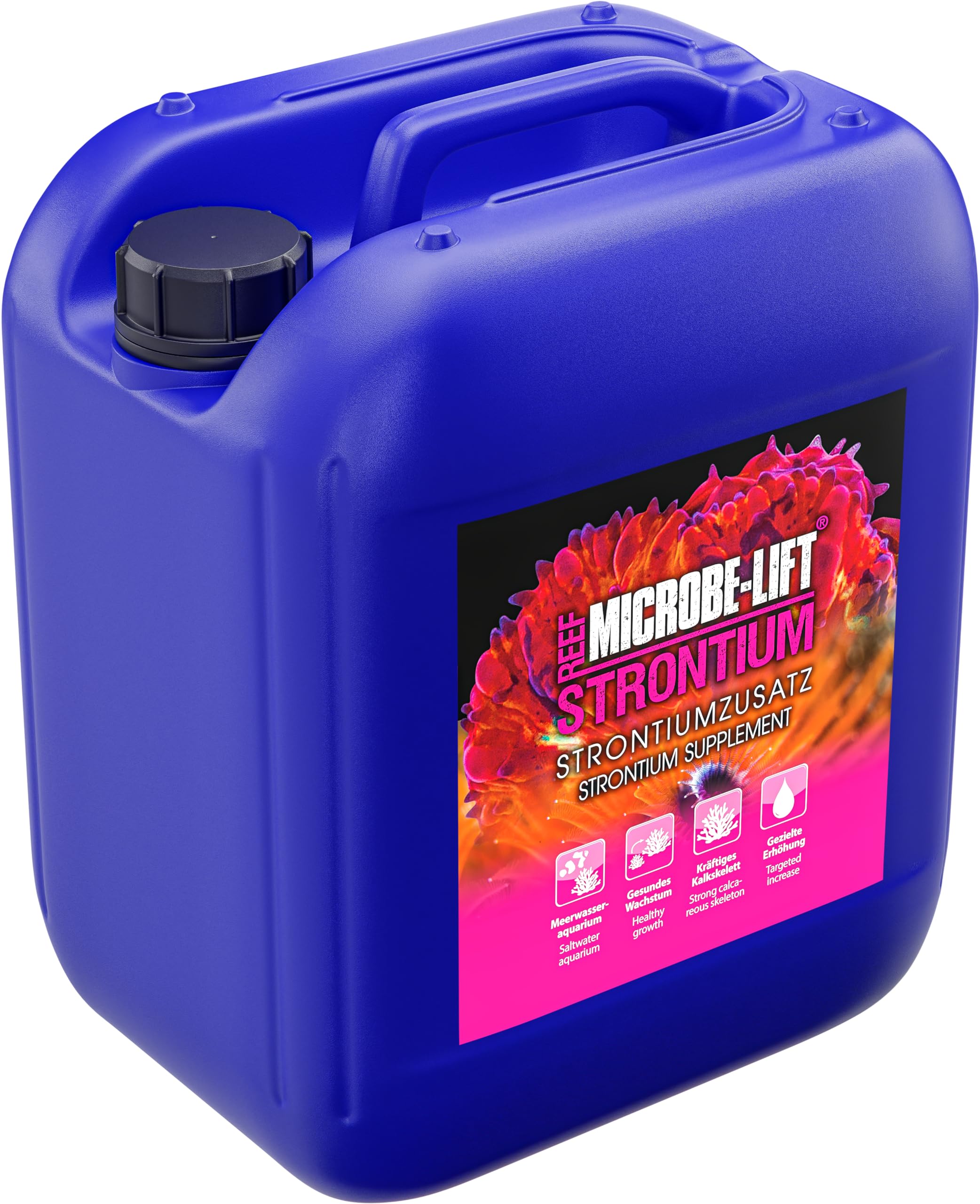 ARKA Strontium - 5000 ML - Booste santé et Croissance des coraux en Aquarium Marin par apport ciblé de Strontium, renforce l'écosystème Marin pour Un Habitat Optimal.