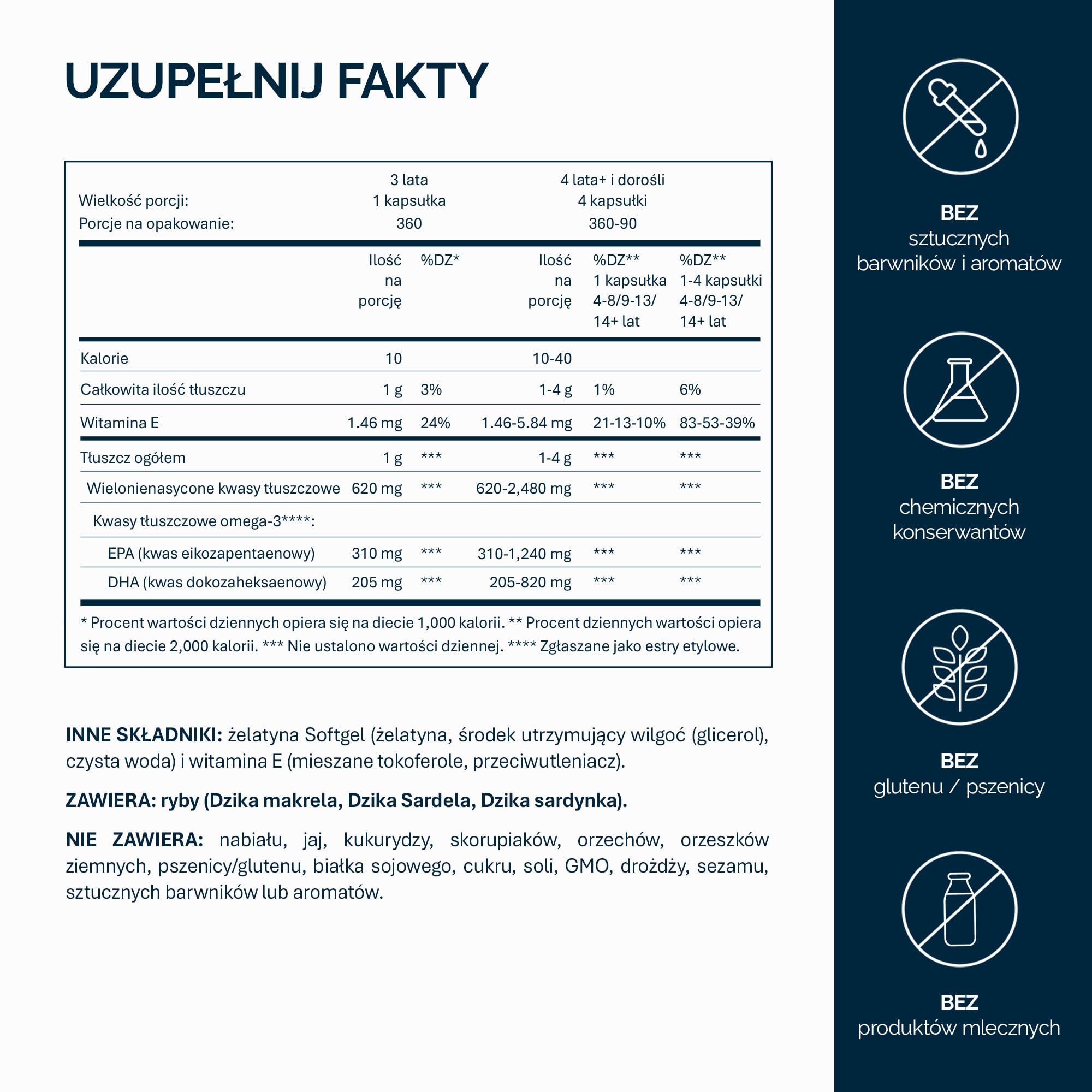 NFO Omega 3 Forte – 360 kapsułek | wysoka dawka oleju rybnego premium z Norwegii | z EPA DHA i witaminą E | Kształt estru etylowego | Opakowanie ekonomiczne | Made in Norway