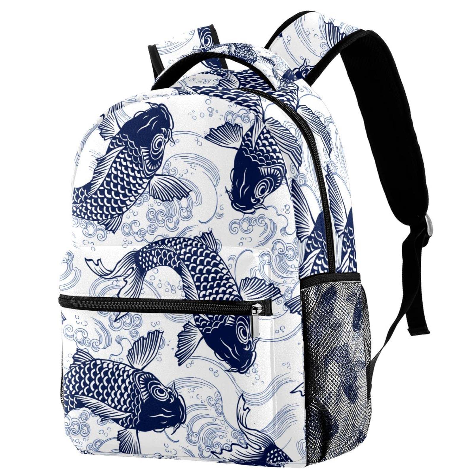 Sac à dos de voyage carpe vintage rétro pour campus et loisirs