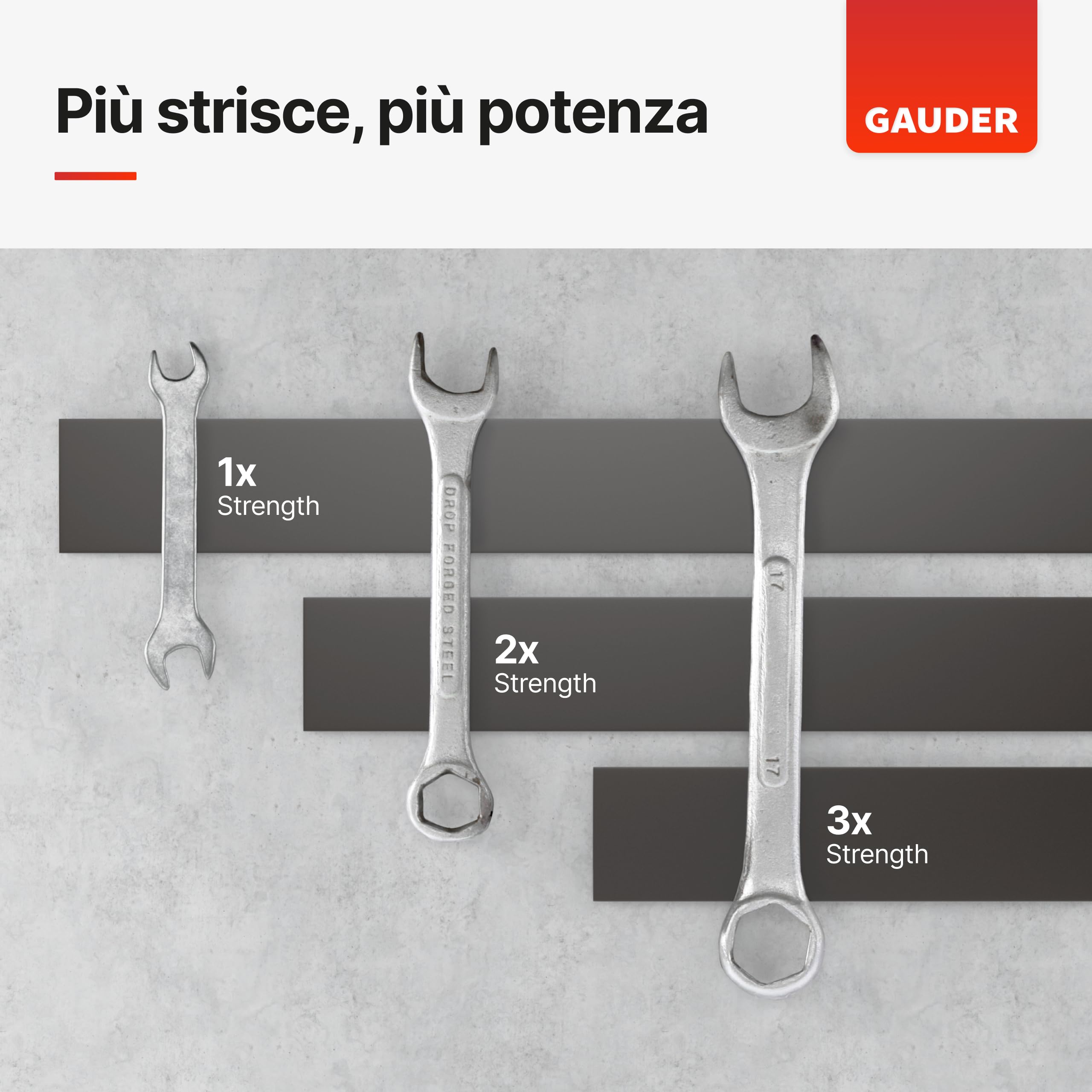 GAUDER Nastro Magnetico Estremamente Autoadesivo (6m x 40mm) | Strisce Magnetiche | Nastro Calamitato