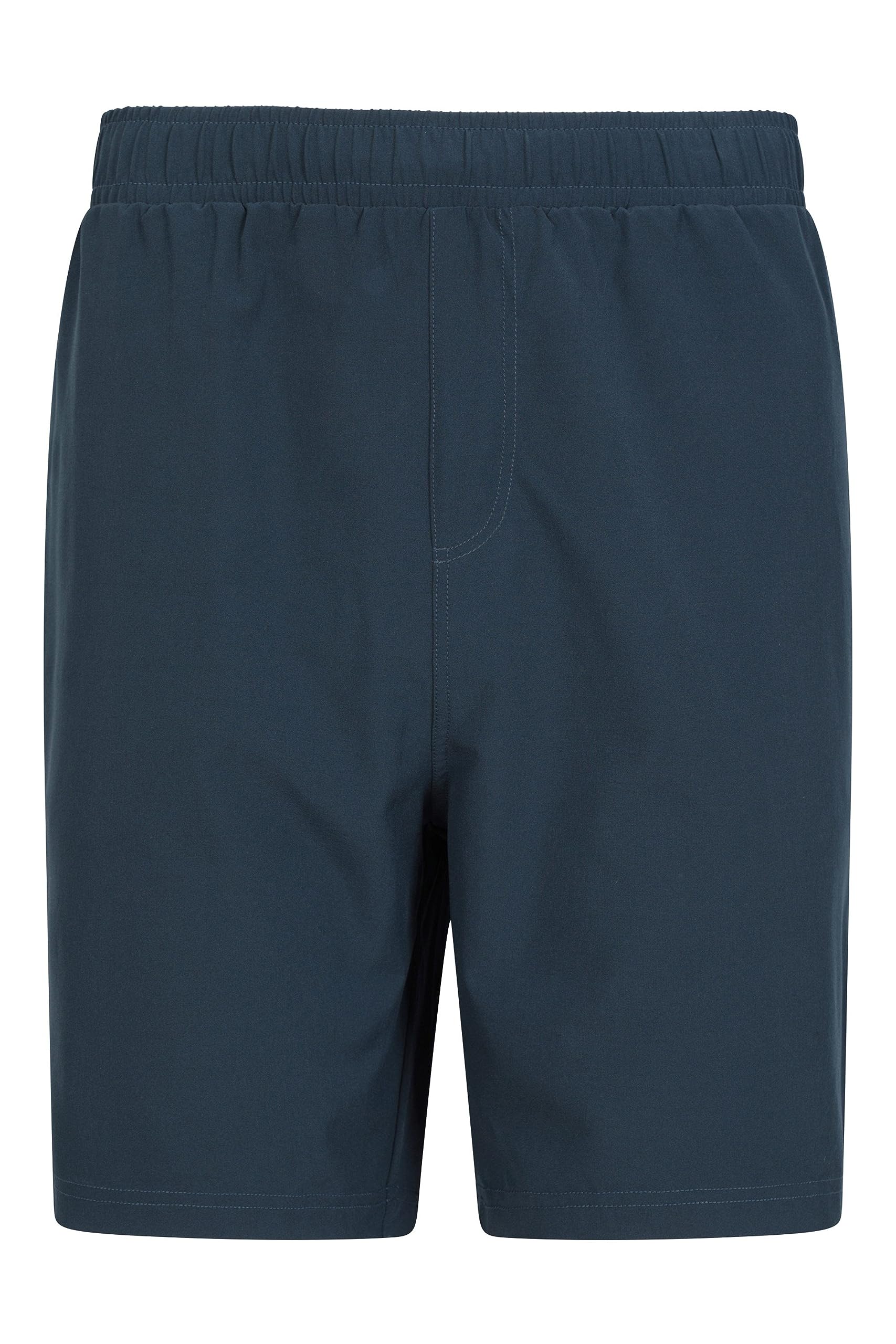 Mountain Warehouse Hurdle Mens Running Shorts - Lightweight, Quick Wick, Elastic Waistband Pants, Mesh Pockets - for Spring Summer, Cycling, Hiking, Gym Navy 2XL