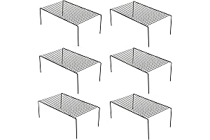 iPEGTOP Set of 6 Large 6 Shelf Metal Storage Rack