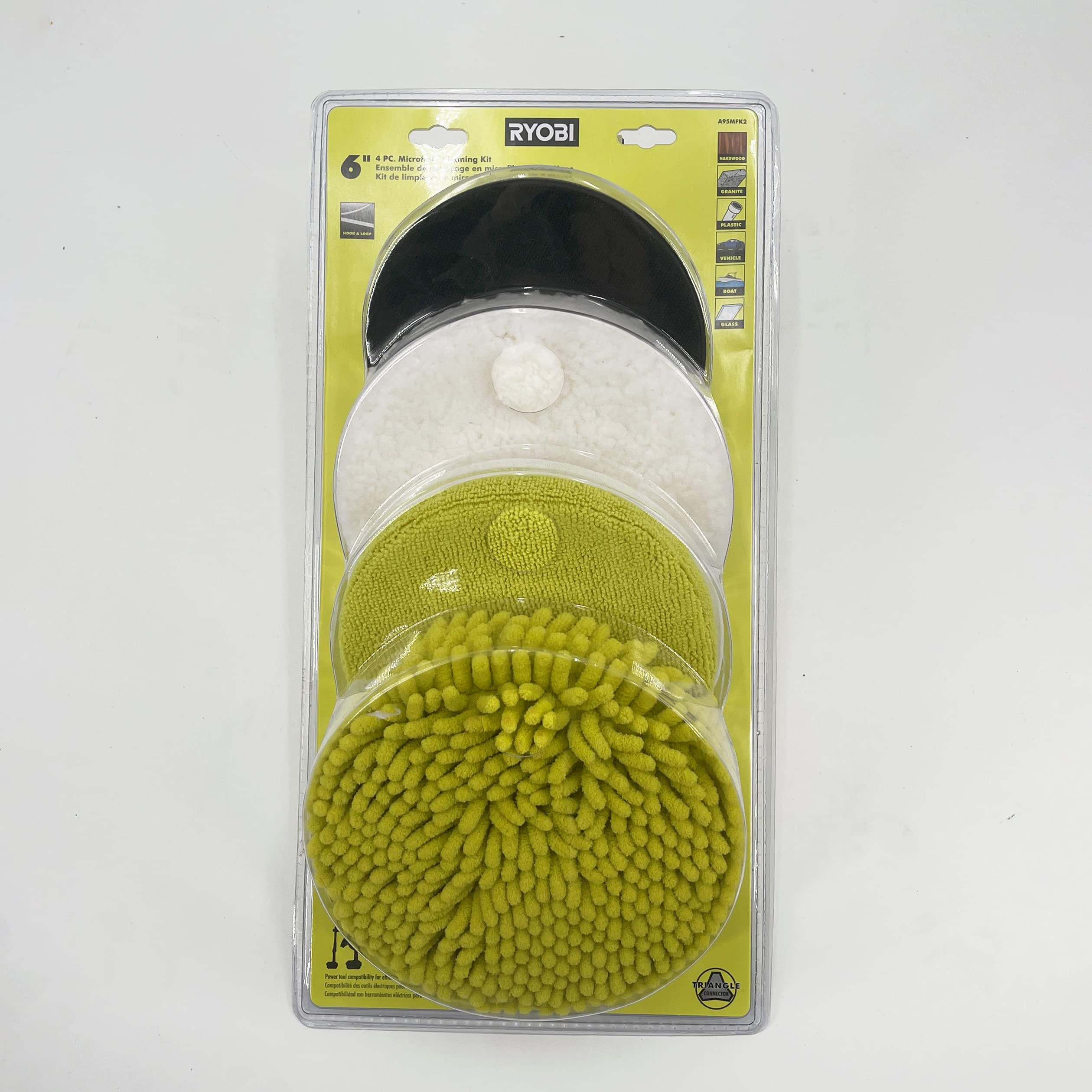 KIT PULIZIA MICROFIBRA DA 6" 4 PZ